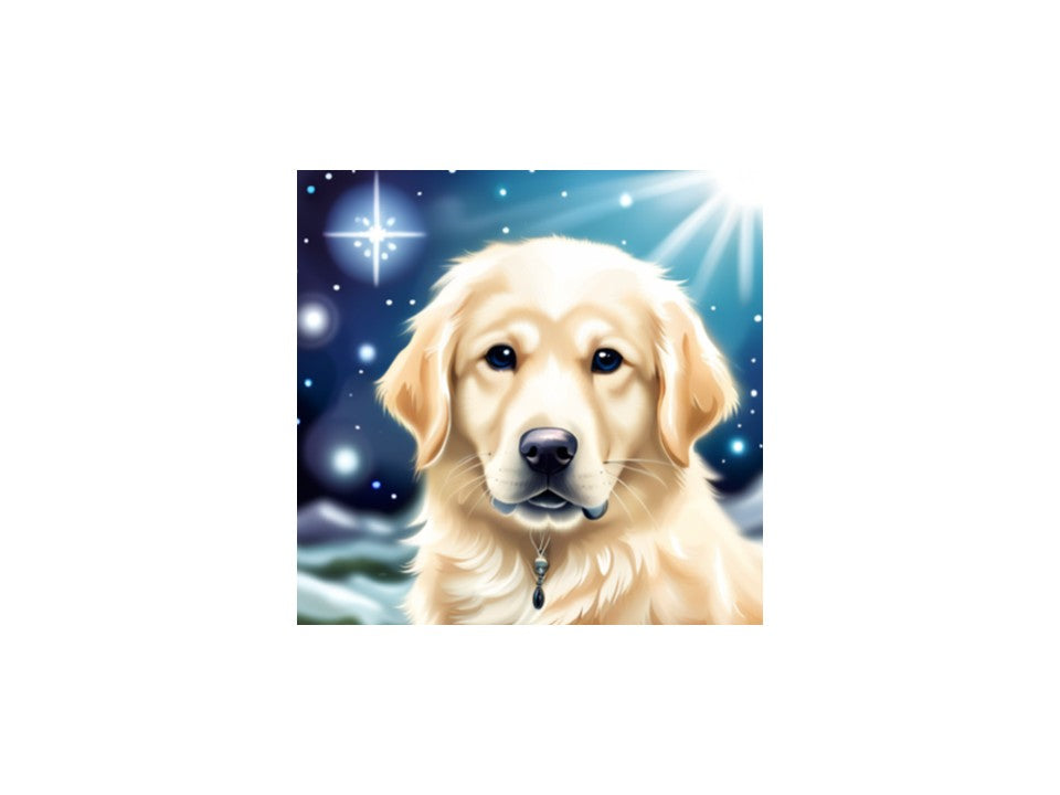Golden Retriever Stary Night