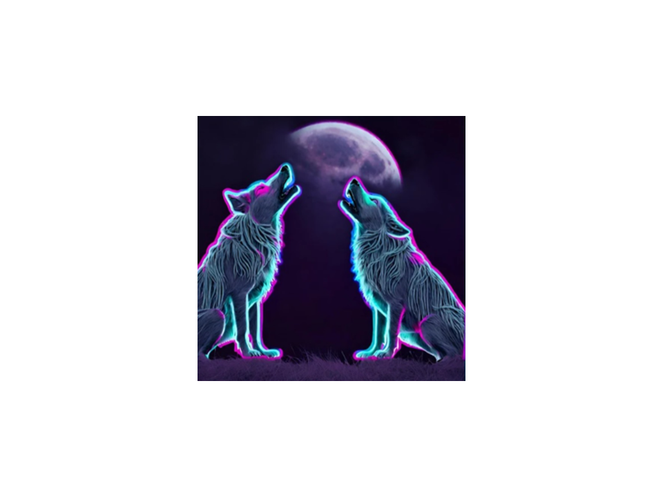 Neon Wolves Howling