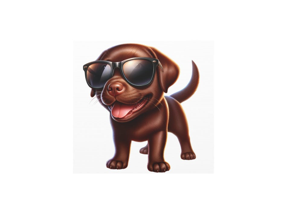 Chocolate Lab w/ Sunglasses