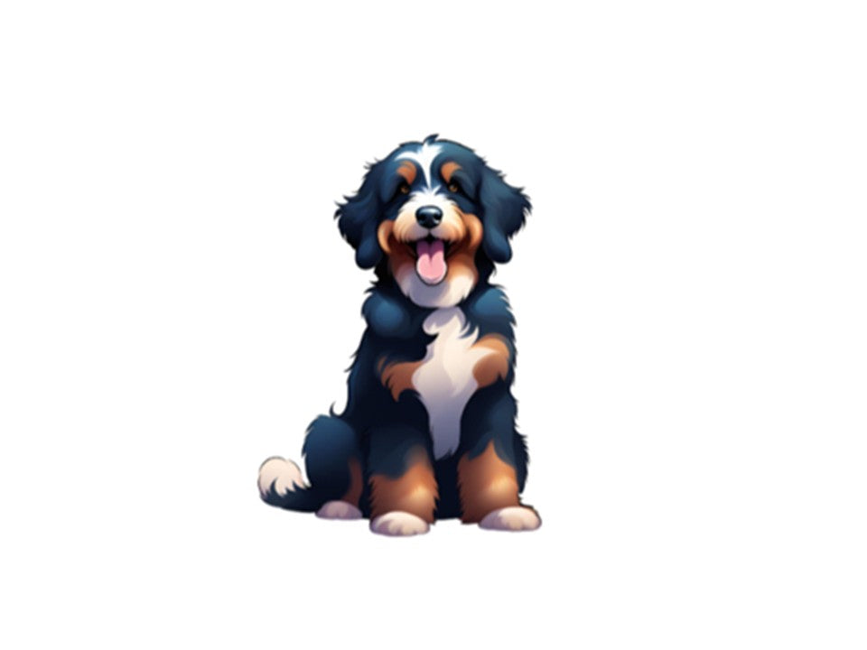 Bernedoodle Puppy Smiles