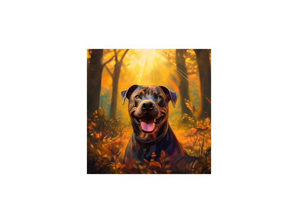 Pit Bull Brindle Autumn