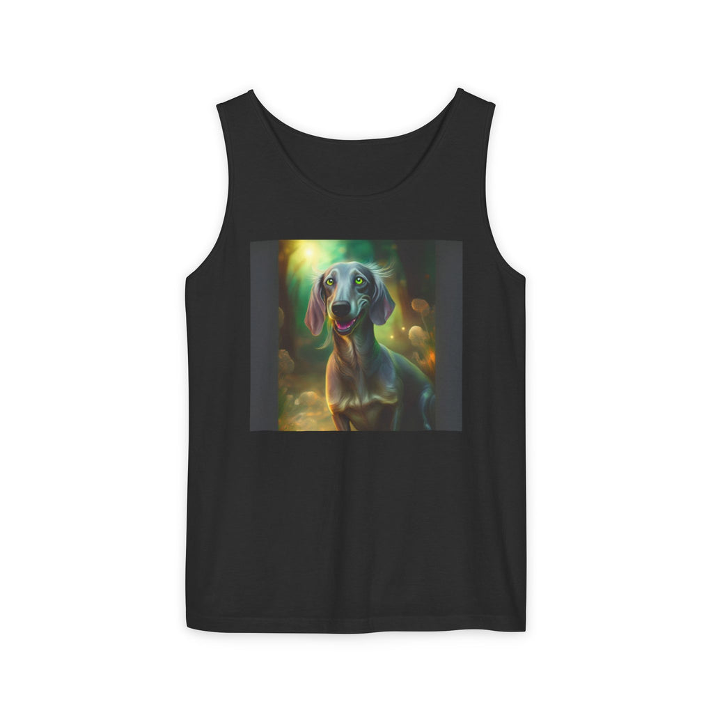 Silver Grey Dachshund Unisex Tank Top
