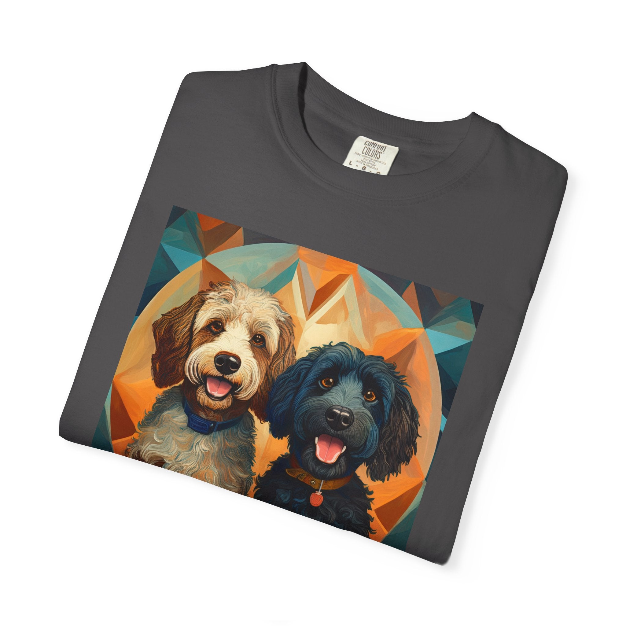 Doodles, Black & Tan Unisex Garment-Dyed T-shirt