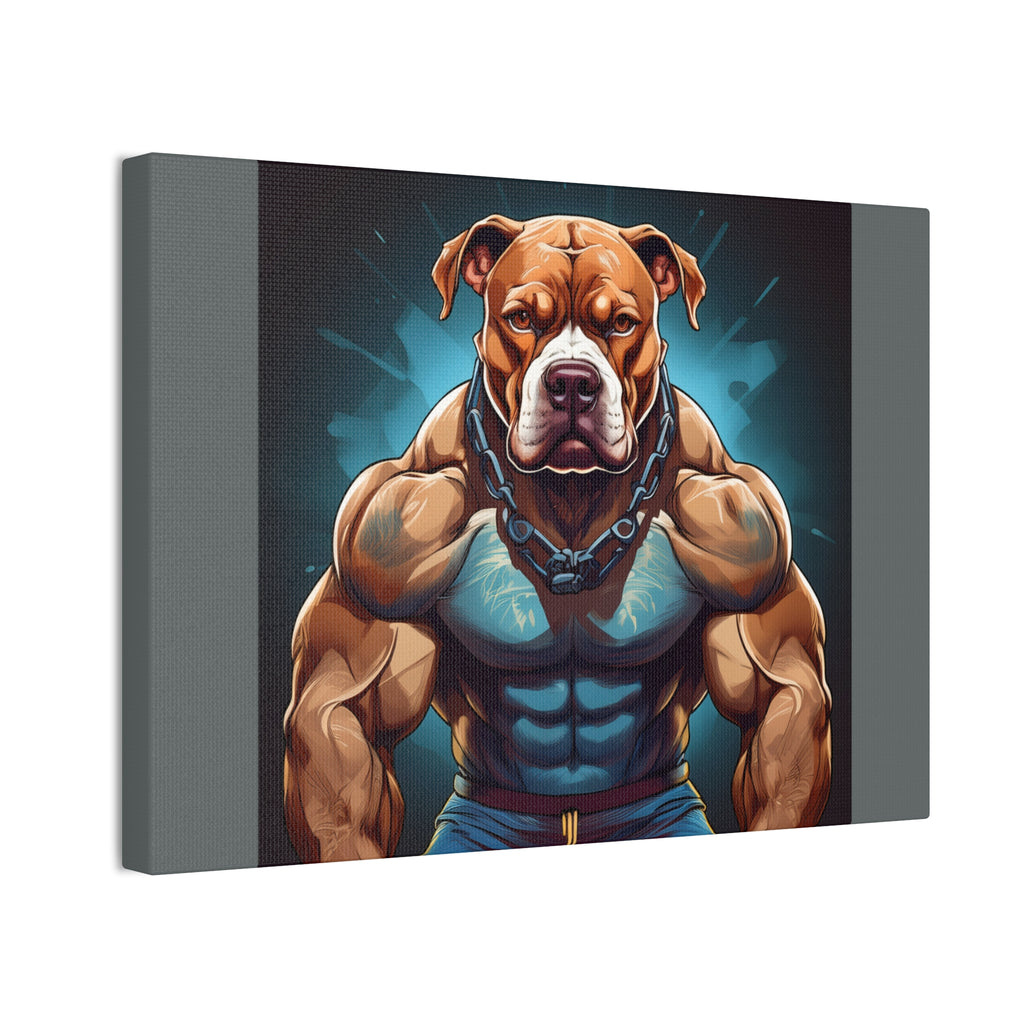 Pitbull Body Builder Cavas Painting