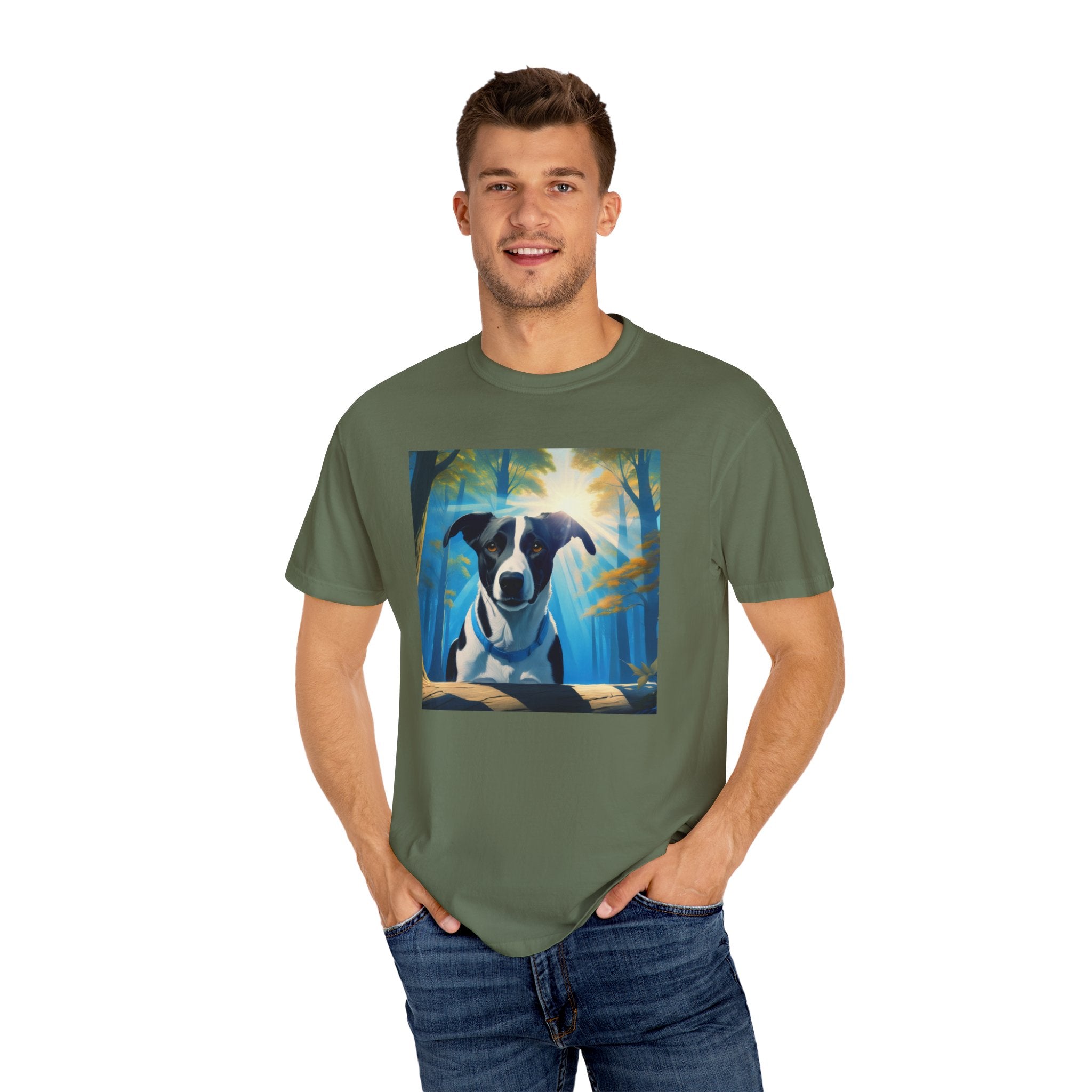 Coonhound Forest Unisex Garment-Dyed T-shirt