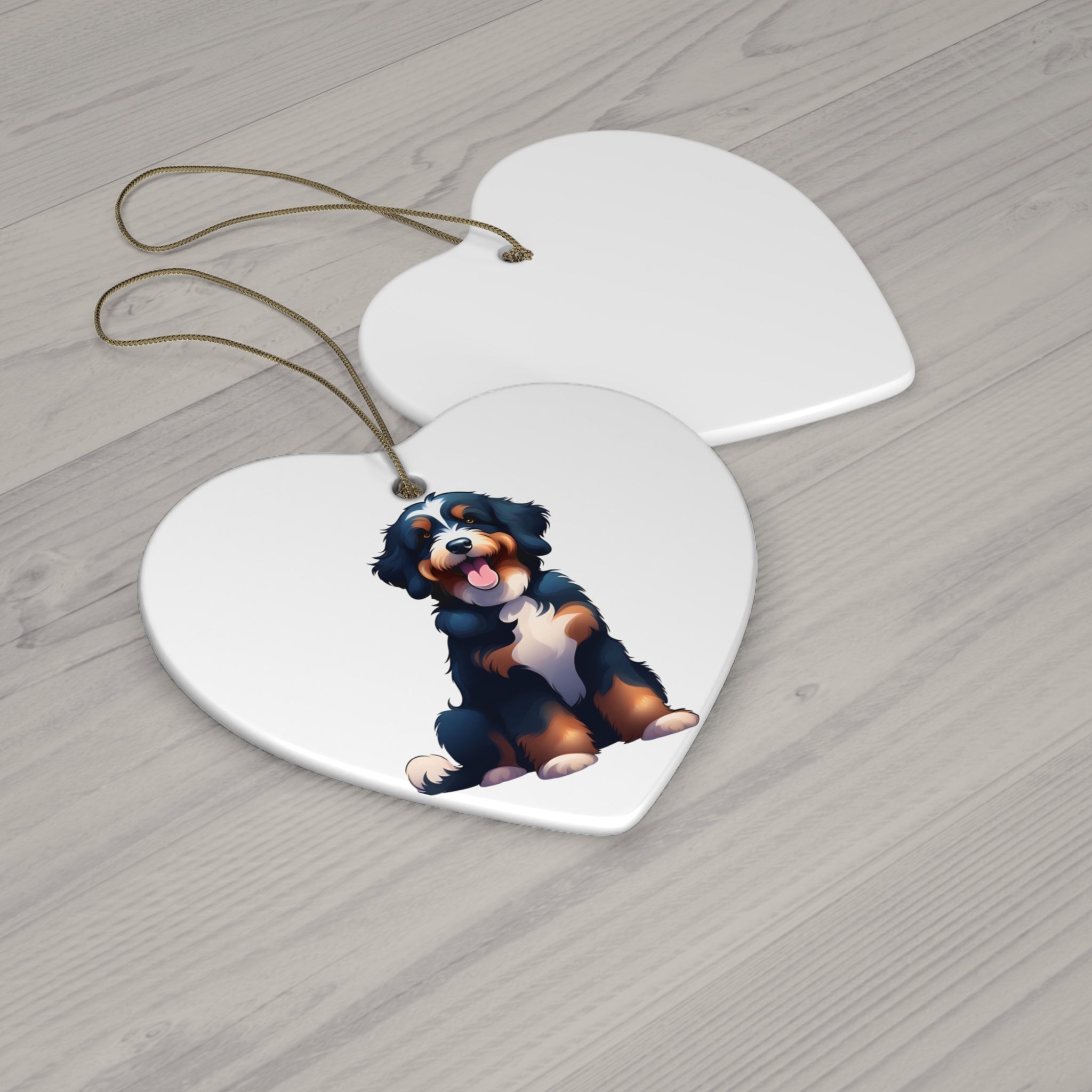 Bernedoodle Ceramic Ornament