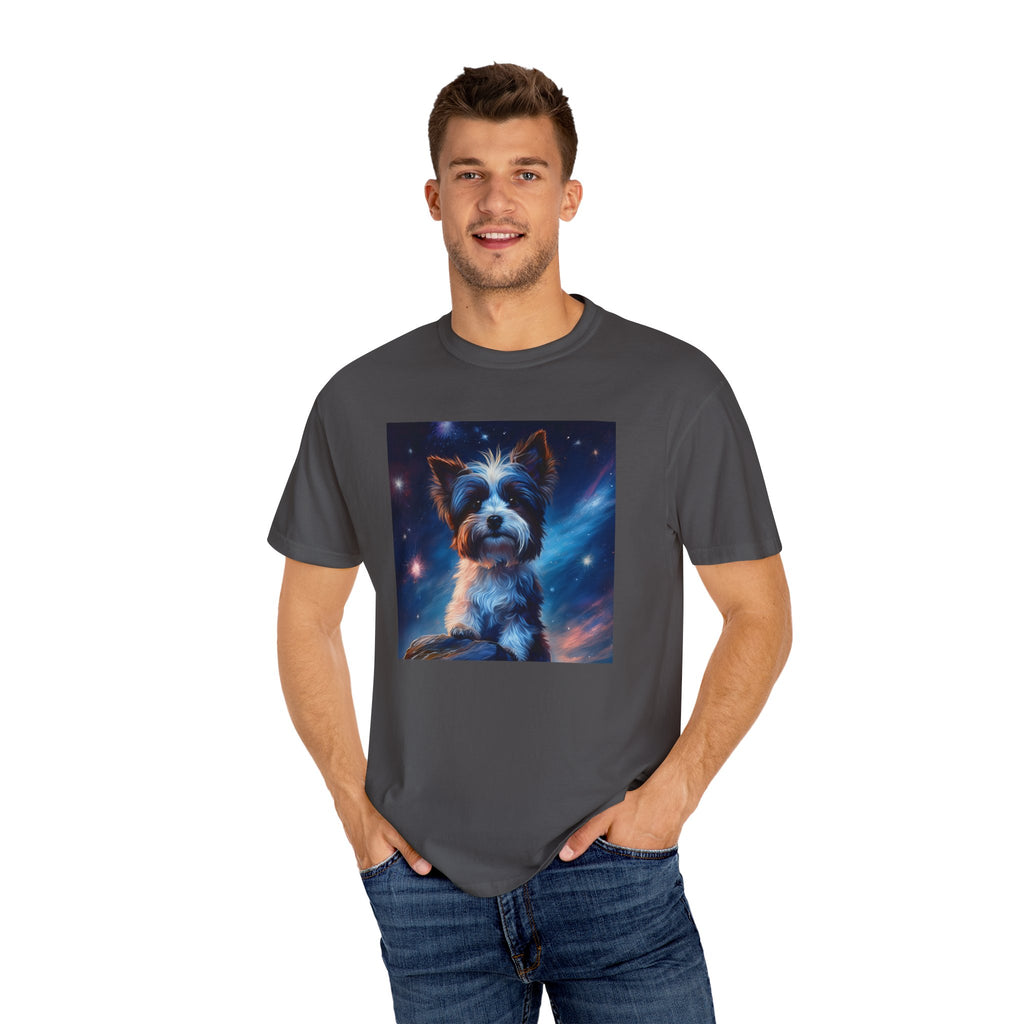 Biewer Terrier Stary Night Unisex Garment-Dyed T-shirt