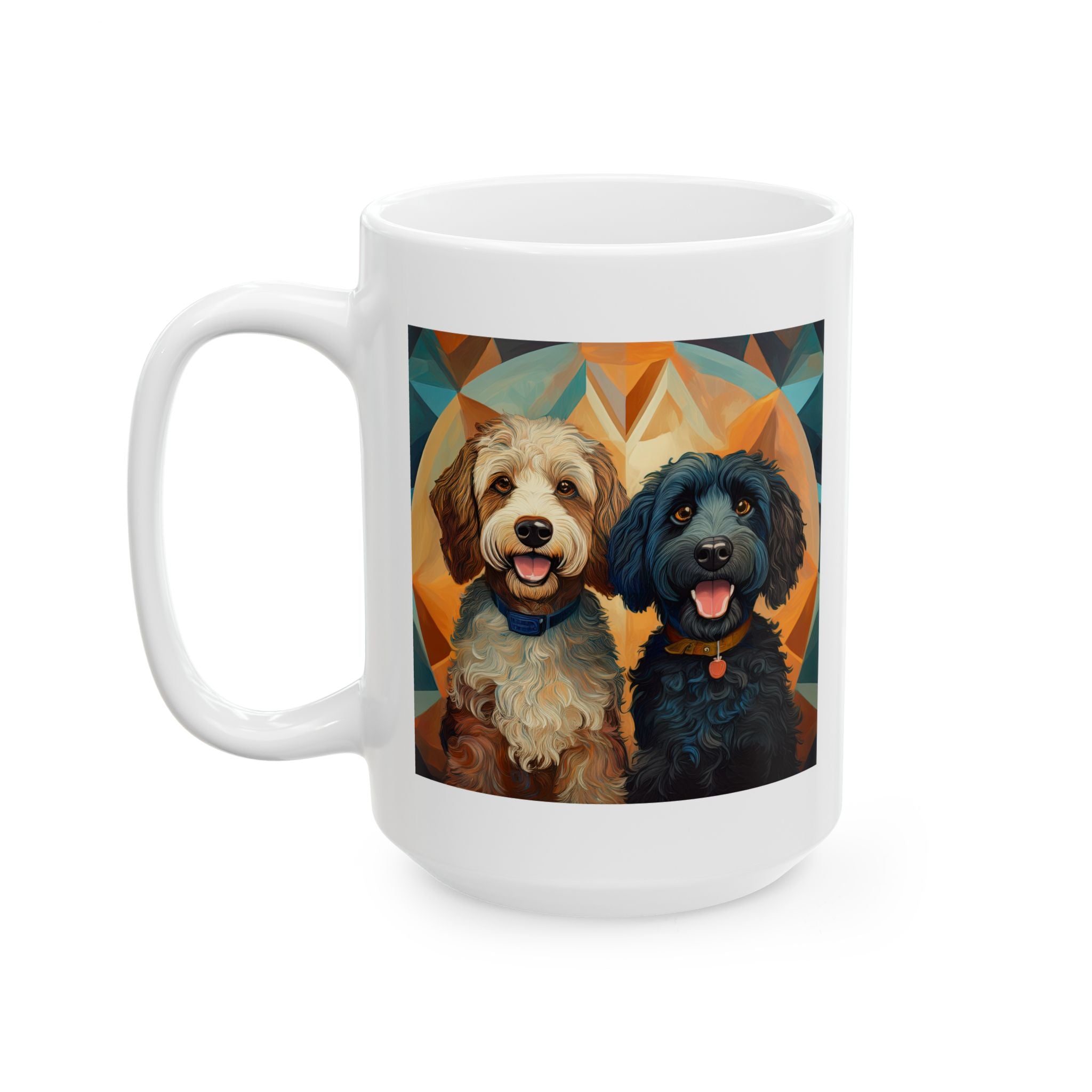 Doodles, Black & Tan Ceramic Mug, (11oz, 15oz)