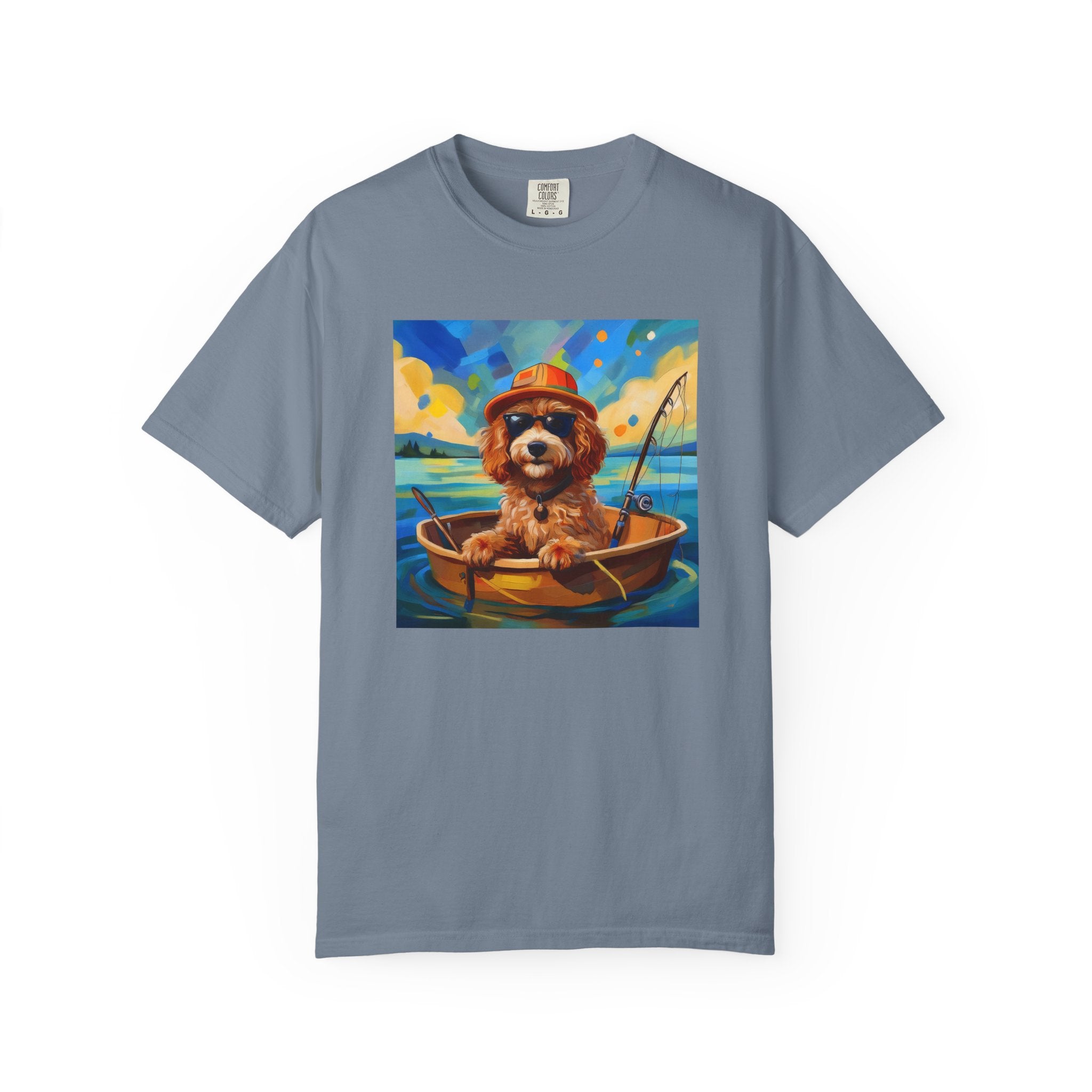 Doodle Fishing Unisex Garment-Dyed T-shirt