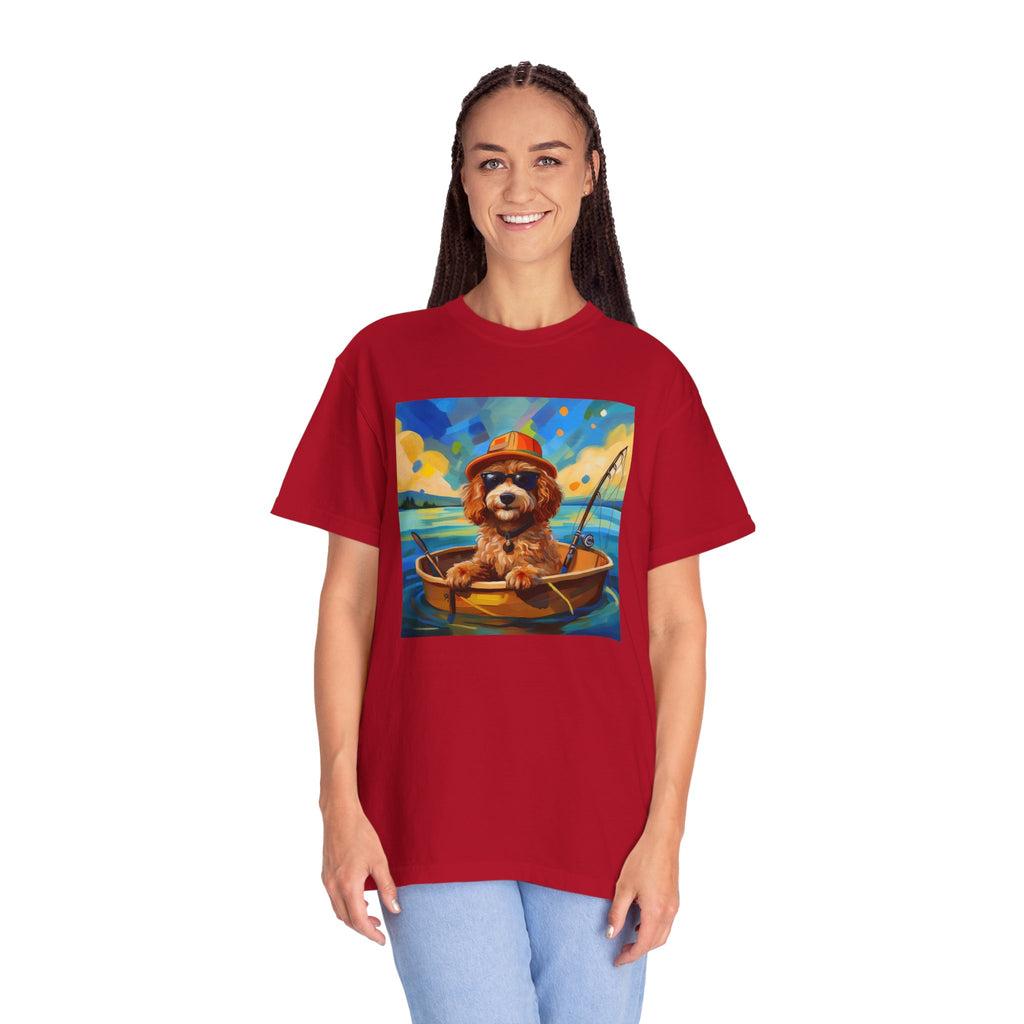 Doodle Fishing Unisex Garment-Dyed T-shirt