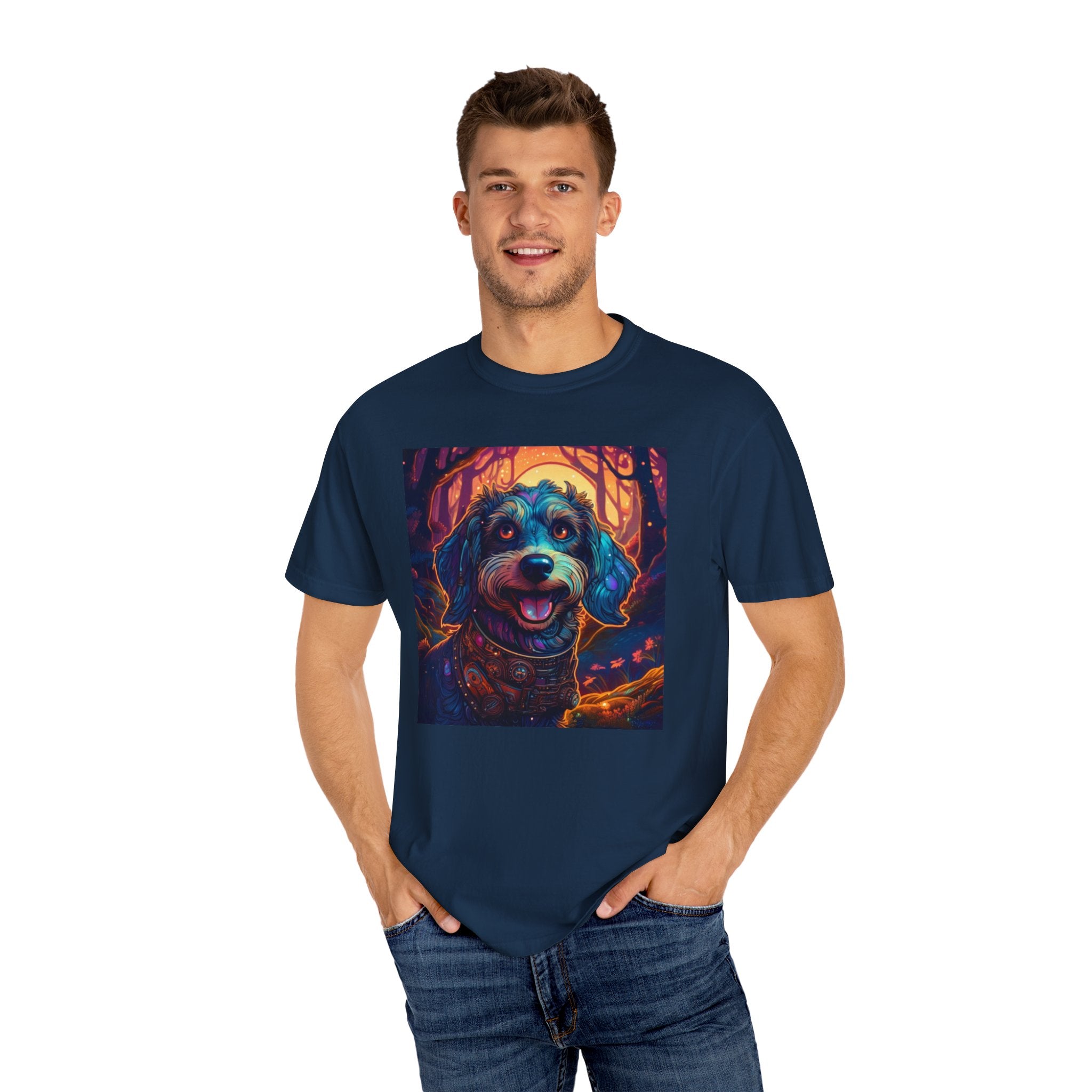 Steampunk Dachshund Unisex Garment-Dyed T-shirt