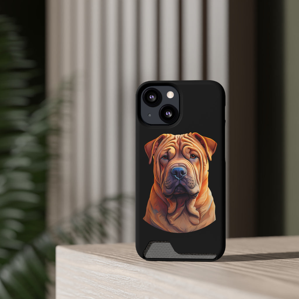 Shar Pei Phone Case with Card Holder
