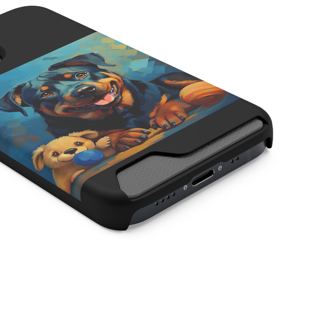 Rottweiler Phone Case with Card Holder