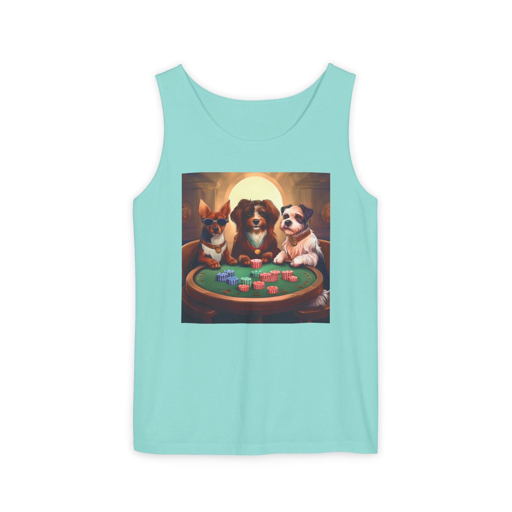 Puppy Poker Unisex Tank Top