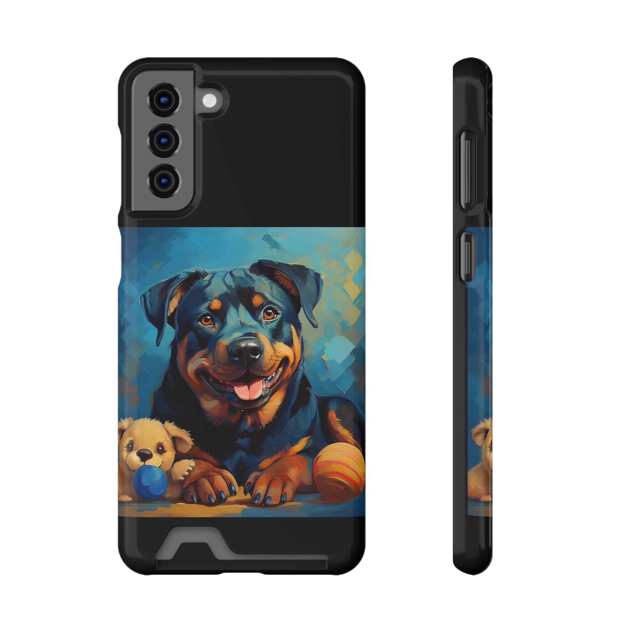 Rottweiler Phone Case with Card Holder