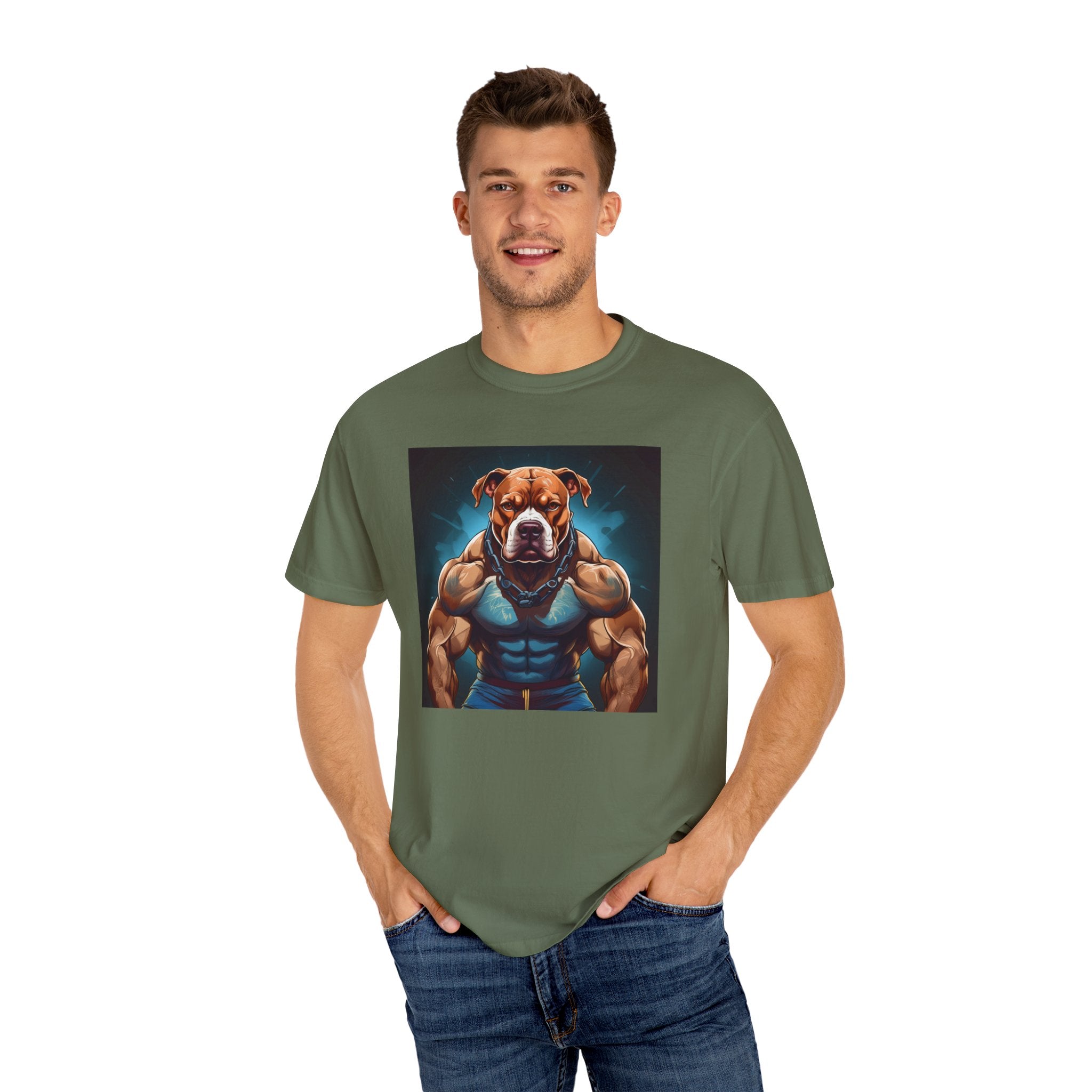 Pitbull Body Builder Unisex Garment-Dyed T-shirt