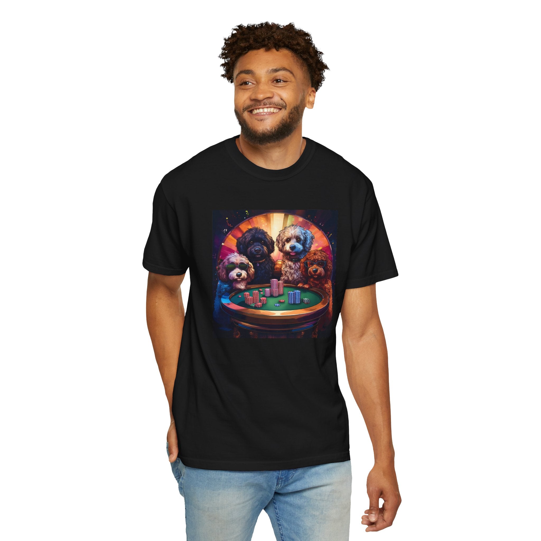 Doodle Poker Game Unisex Garment-Dyed T-shirt