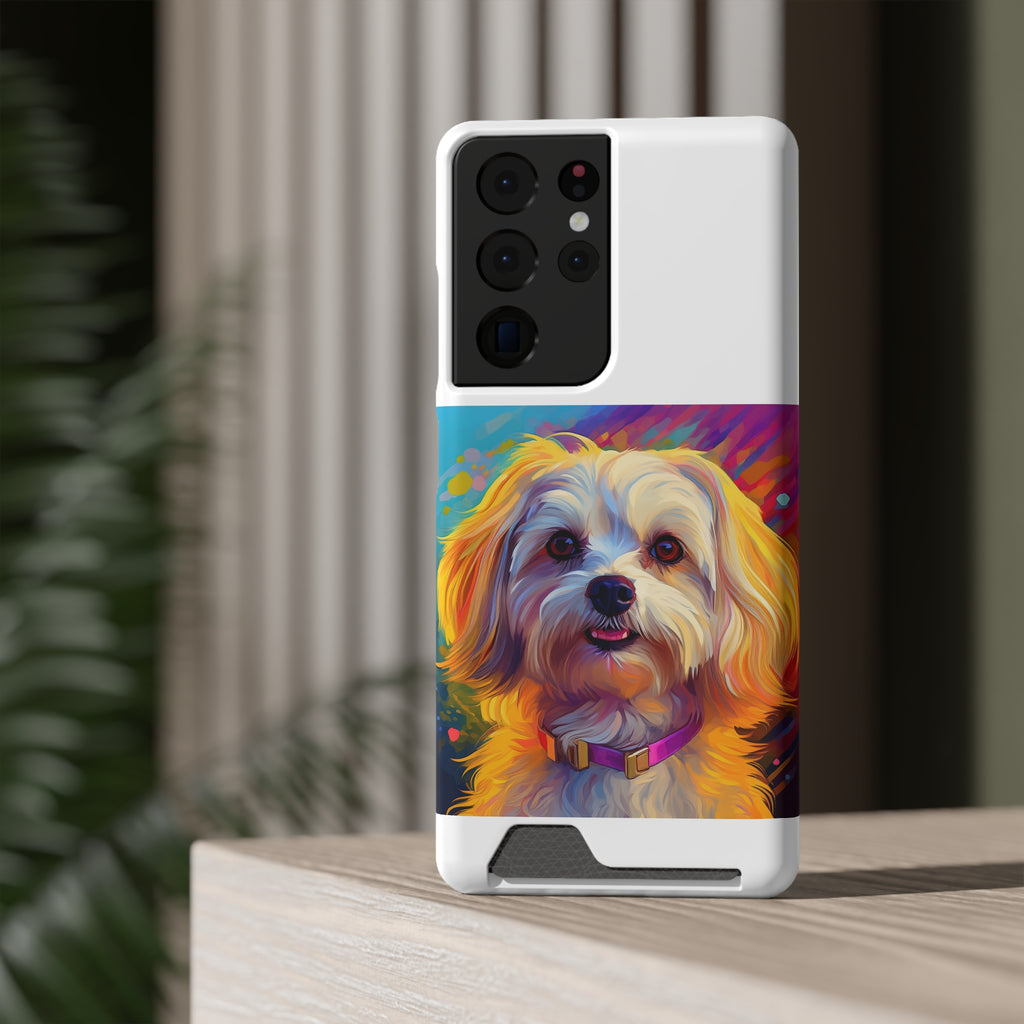 Havanese Phone Case with Card Holder