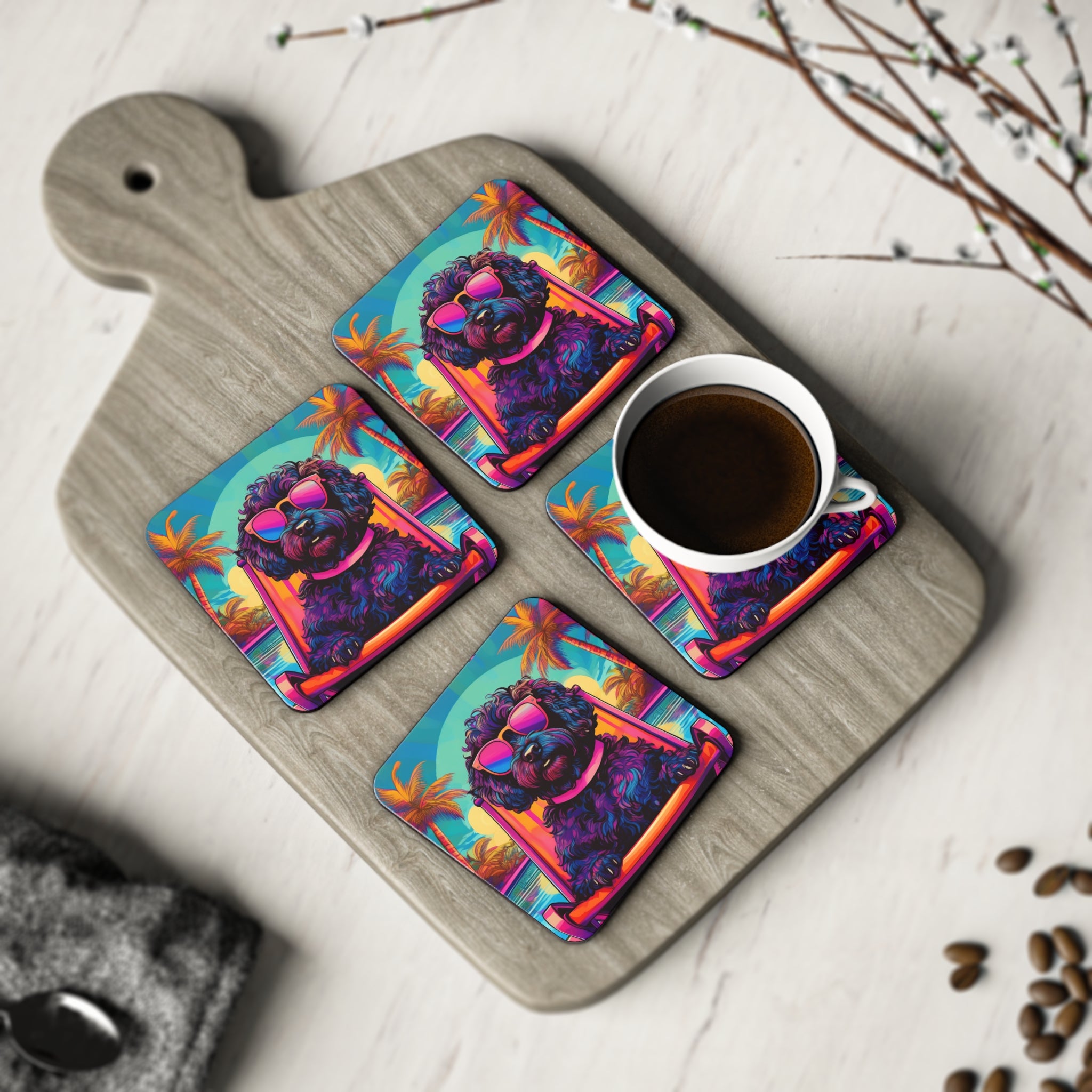 Doodle Poolside Coasters