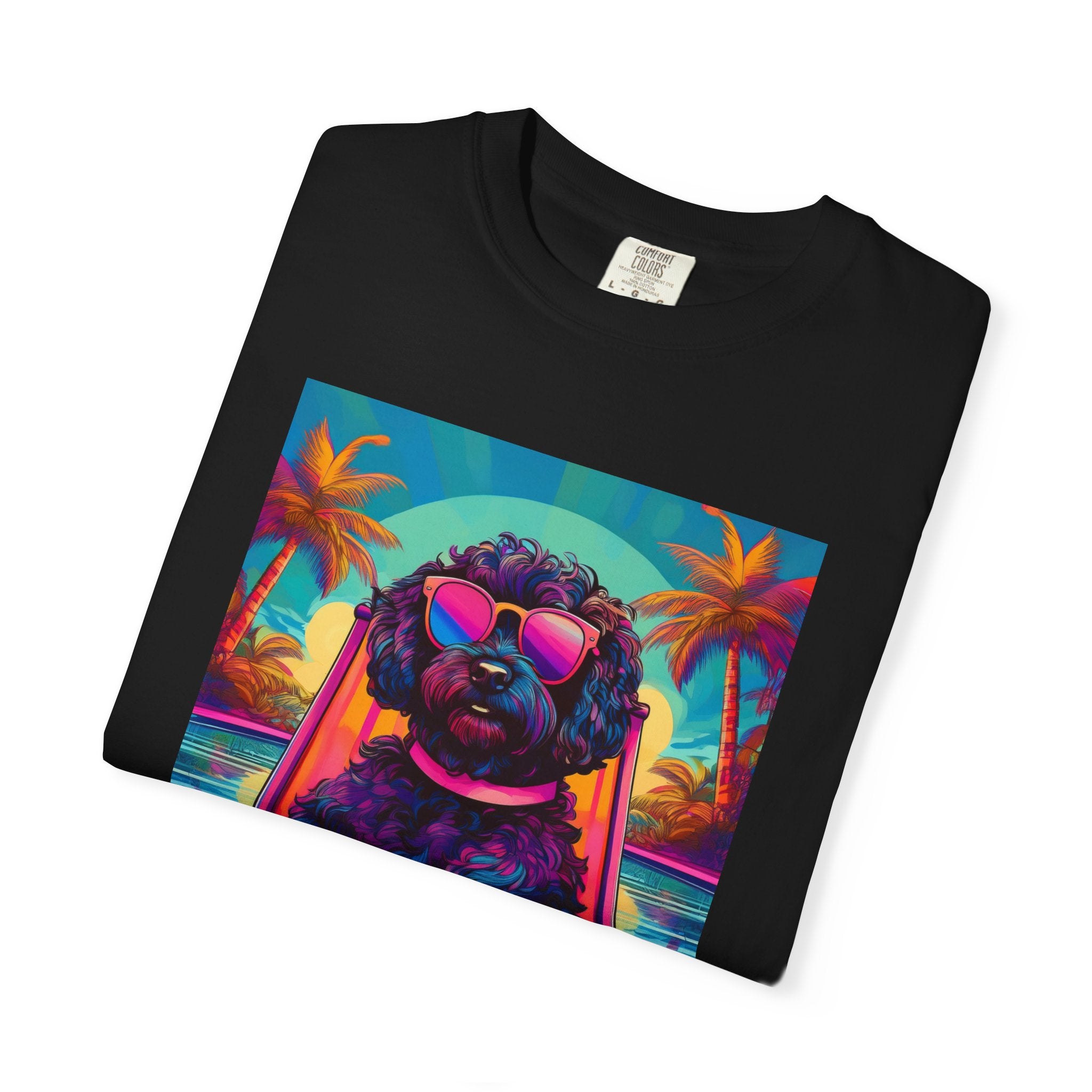 Doodle Poolside Unisex Garment-Dyed T-shirt