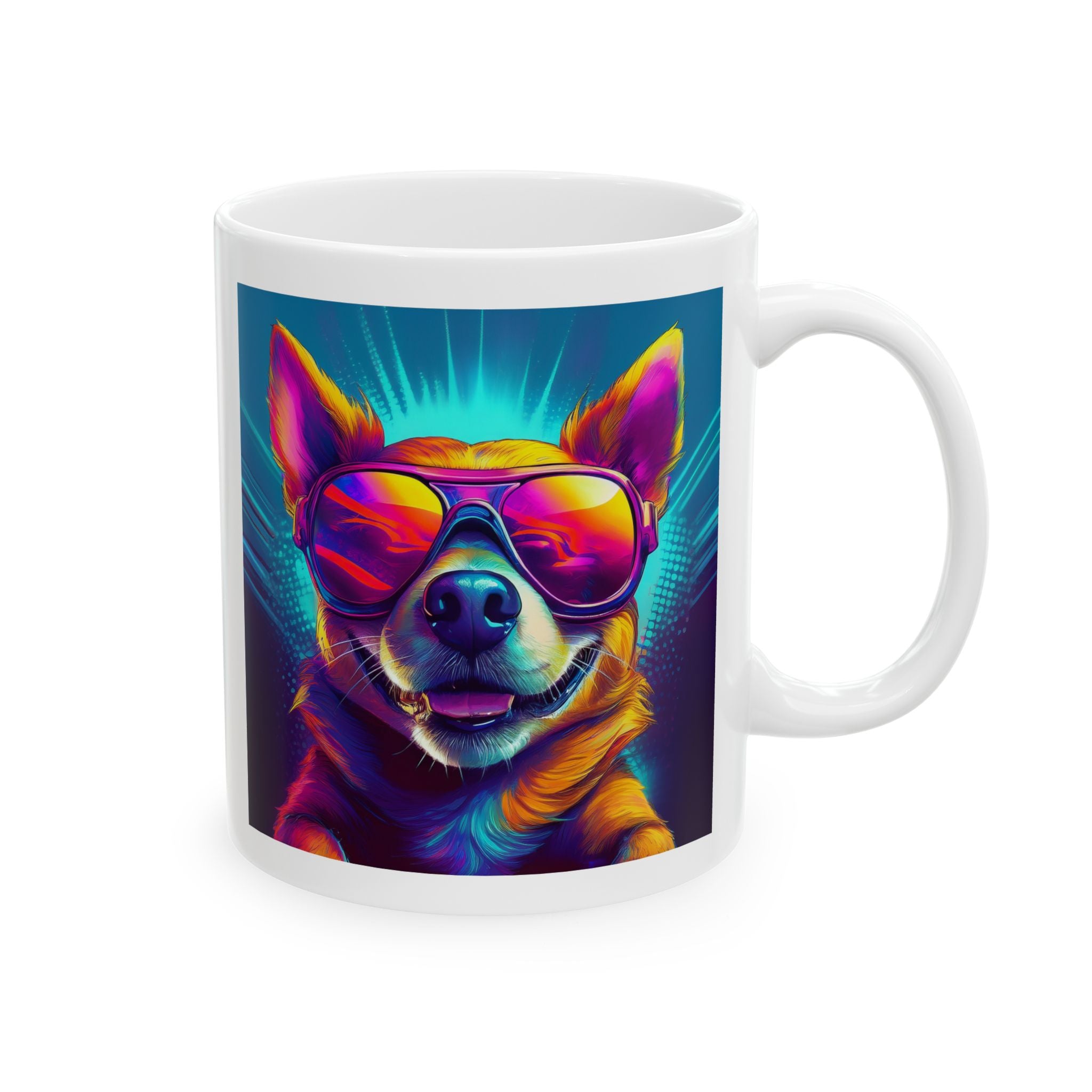 Chihuahua Cool Sunglasses Ceramic Mug, (11oz, 15oz)