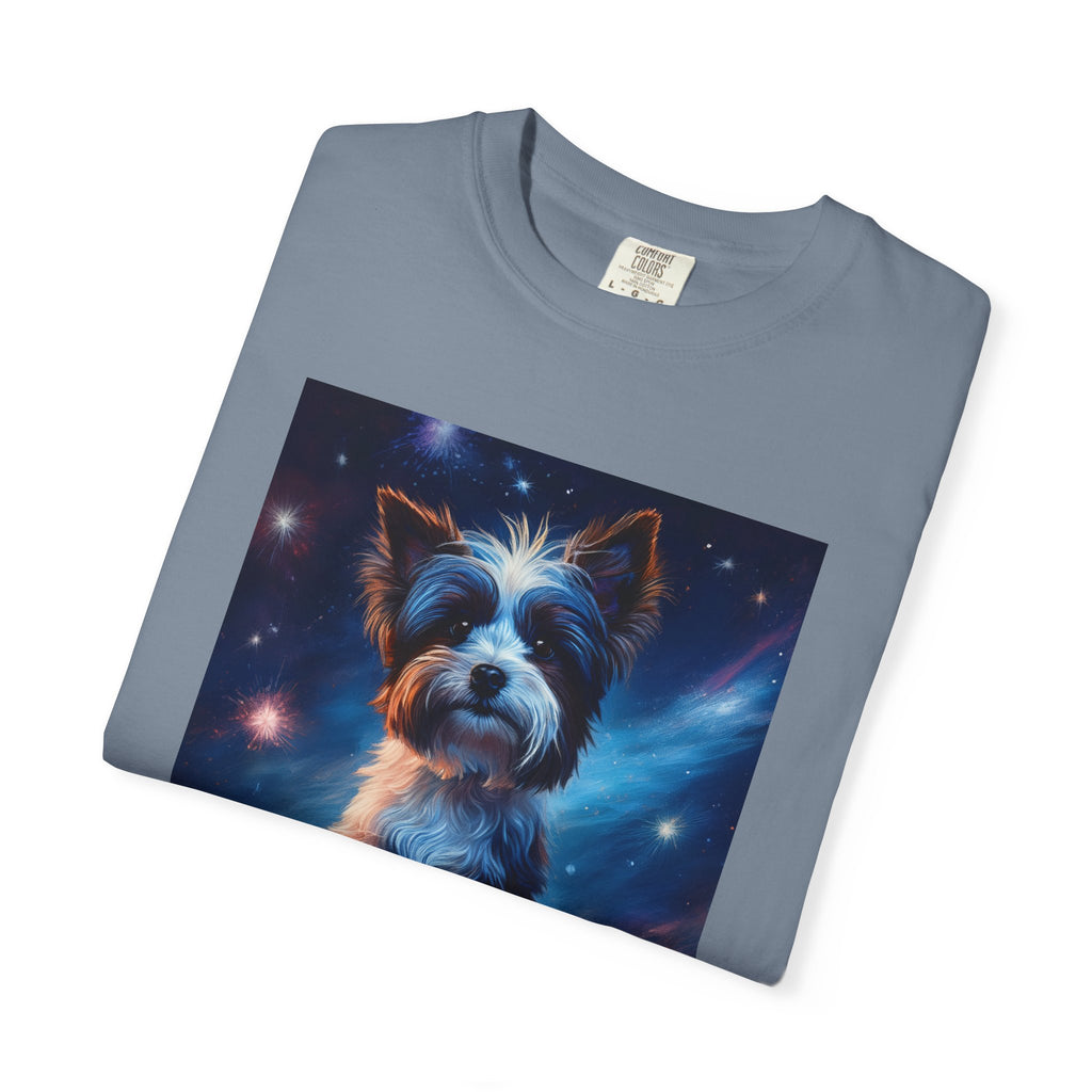Biewer Terrier Stary Night Unisex Garment-Dyed T-shirt