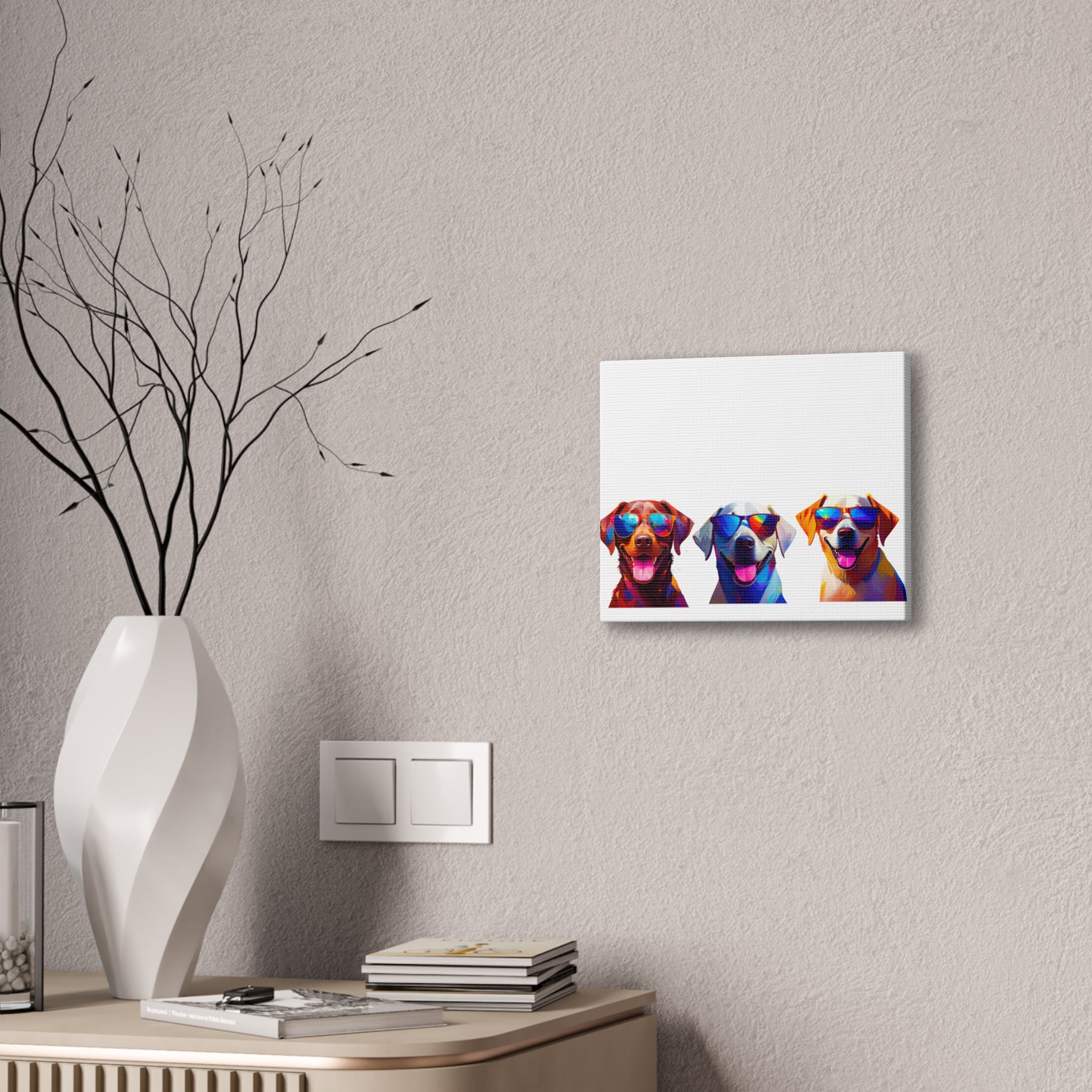 3 Labs Sunglasses Canvas Painting