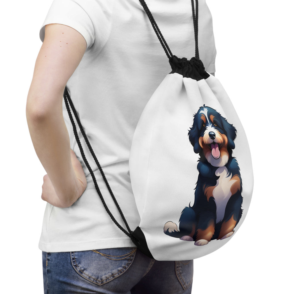 Berne-doodle Drawstring Bag