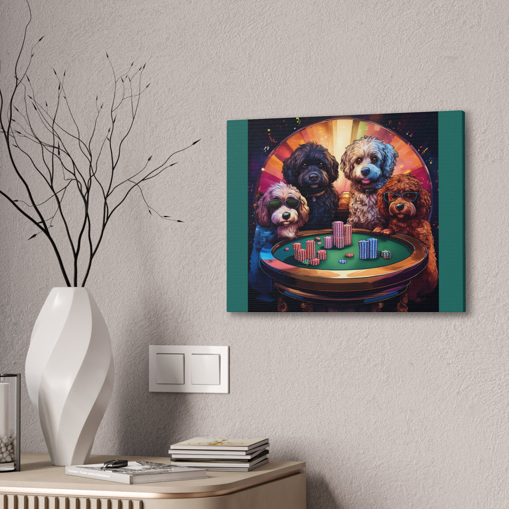 Doodle Poker Game Canvas Painting