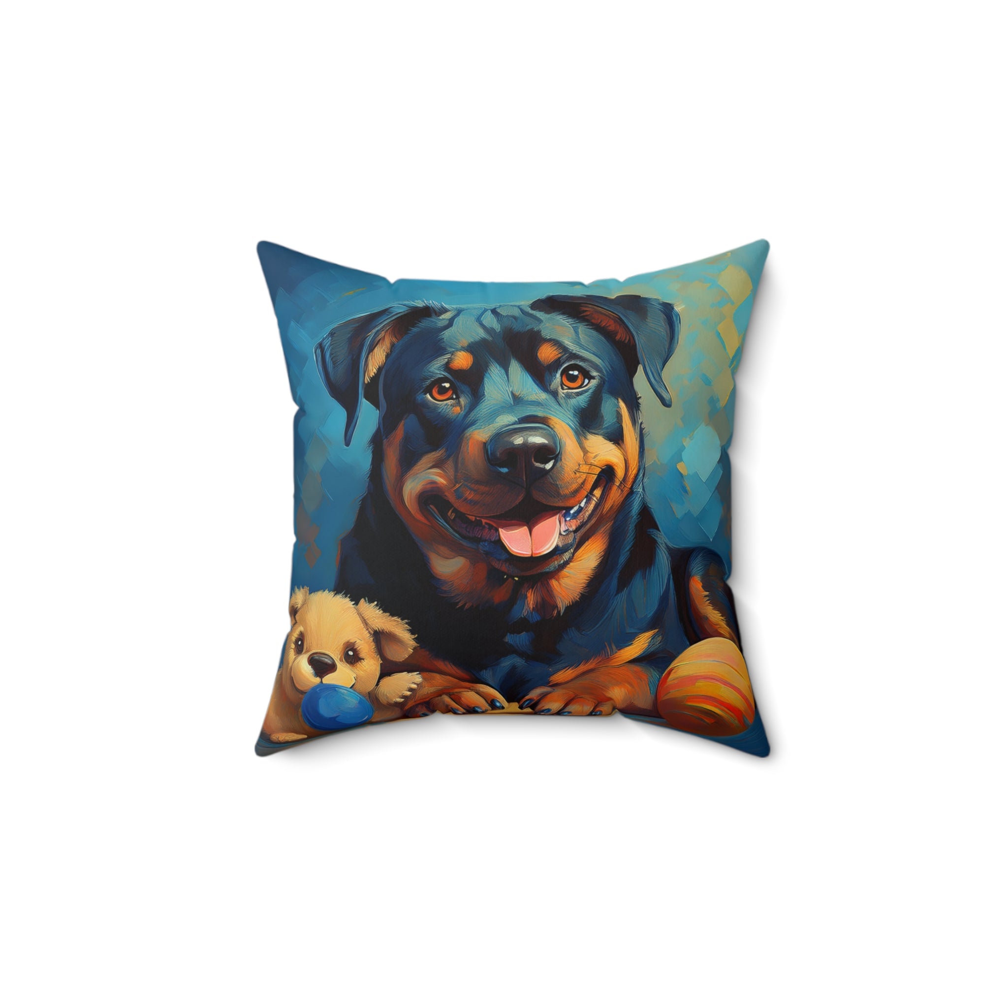 Rottweiler Polyester Square Pillow