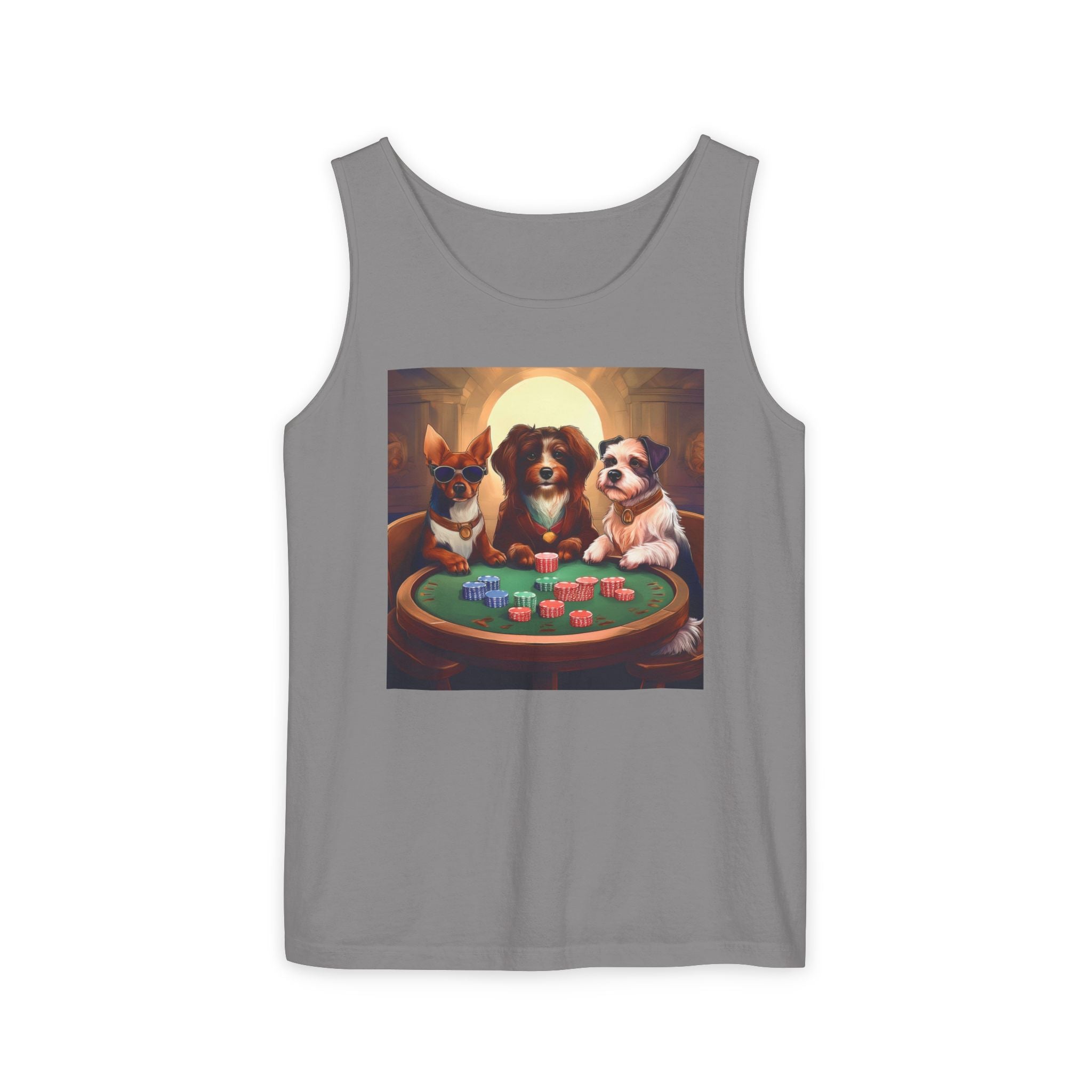 Puppy Poker Unisex Tank Top