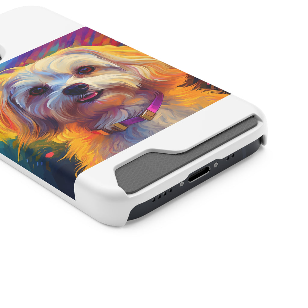 Havanese Phone Case with Card Holder