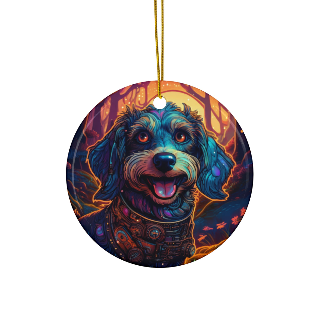 Steampunk Dachshund Ceramic Ornament