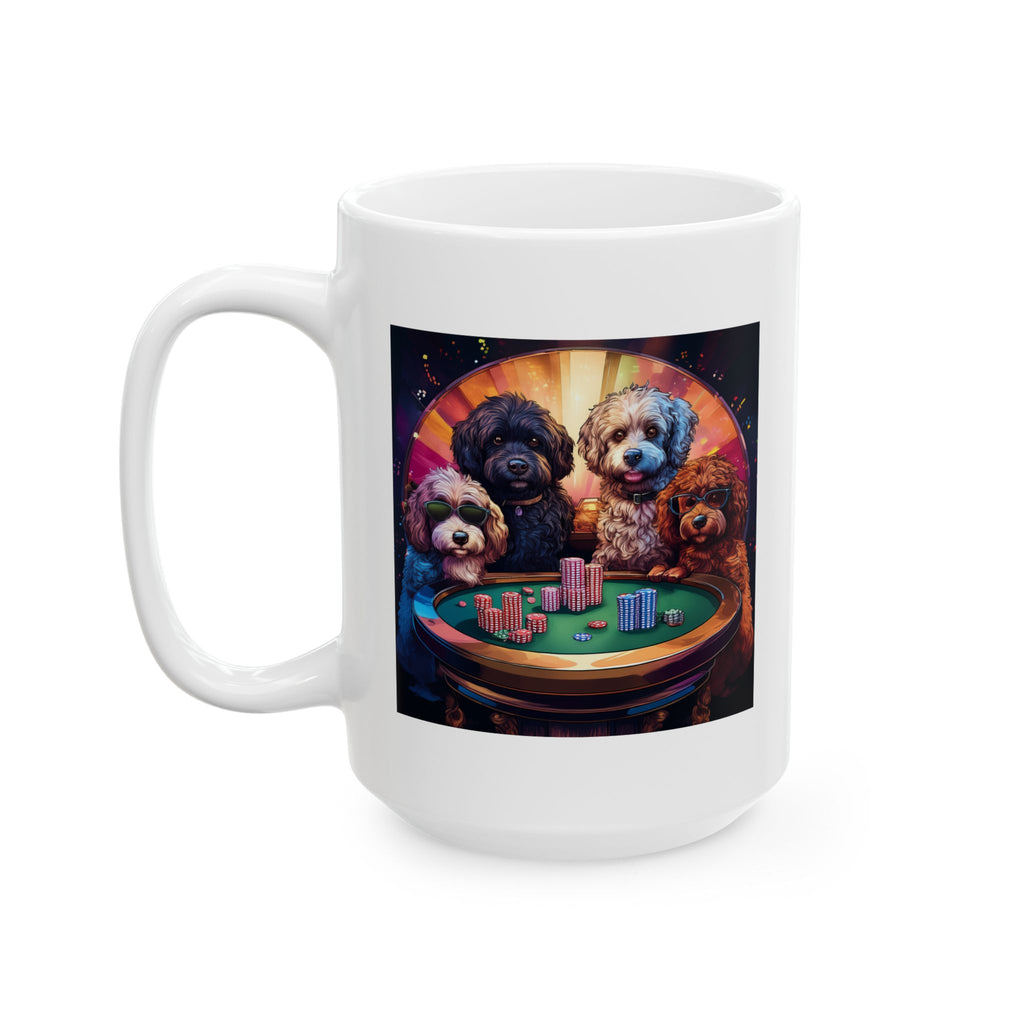 Doodle Poker Game Ceramic Mug, (11oz, 15oz)