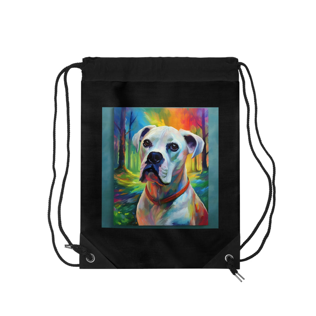Boxer Rainbow Sky Drawstring Bag