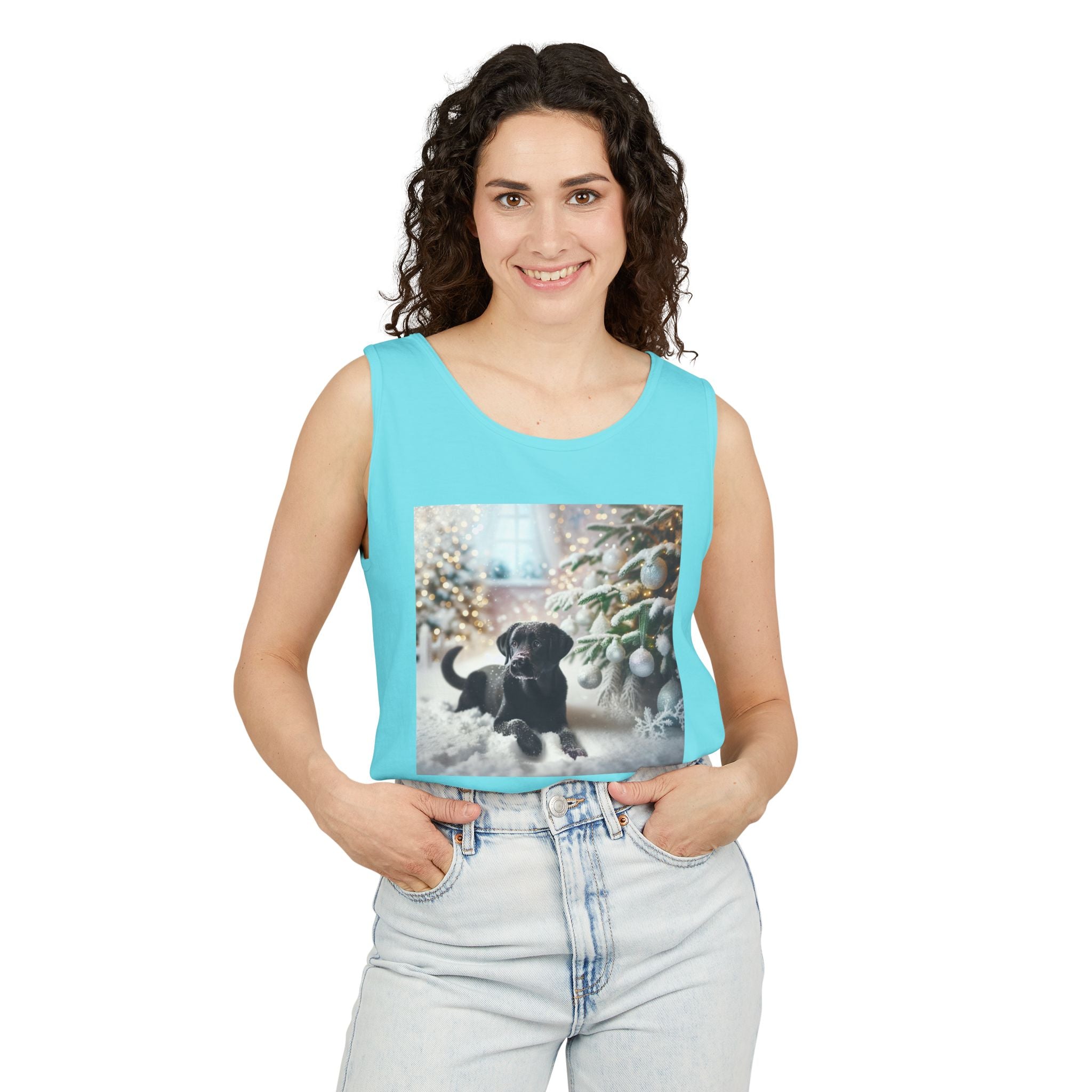 Black Lab Puppy Holiday Unisex Tank Top