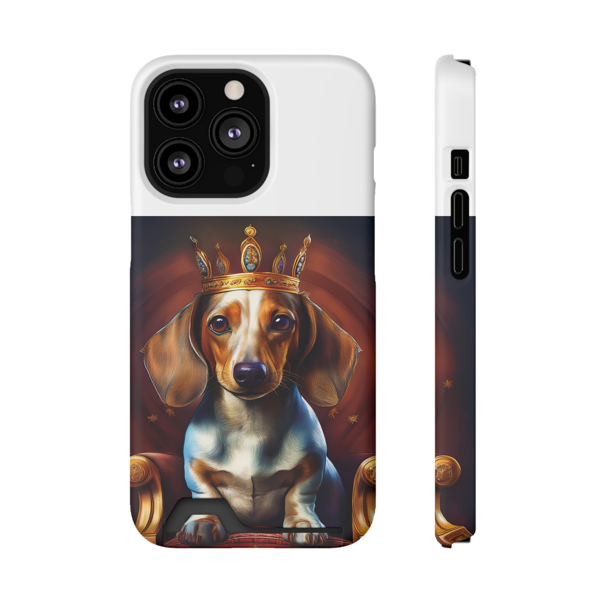 Dachshund Royal Phone Case with Card Holder