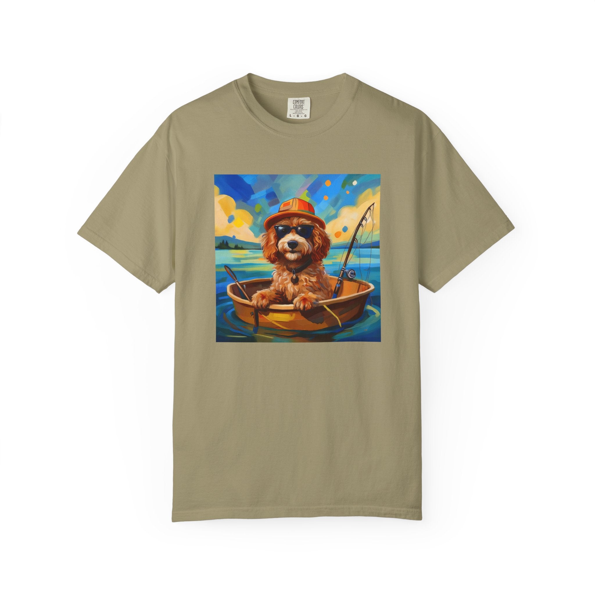 Doodle Fishing Unisex Garment-Dyed T-shirt