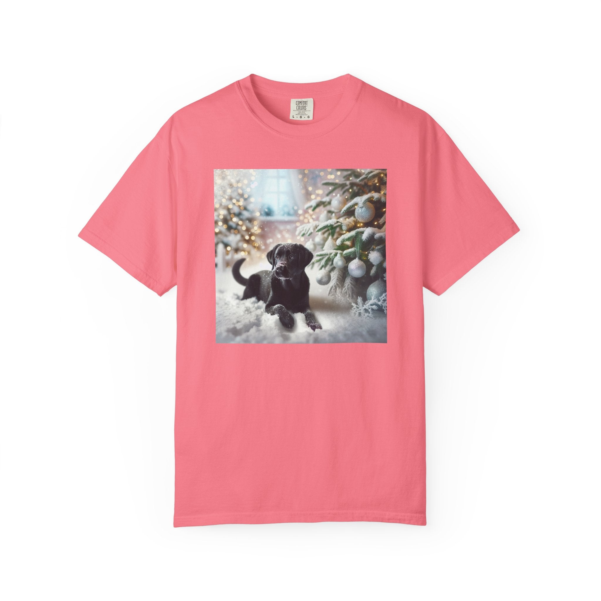 Black Lab Puppy Holiday Unisex Garment-Dyed T-shirt