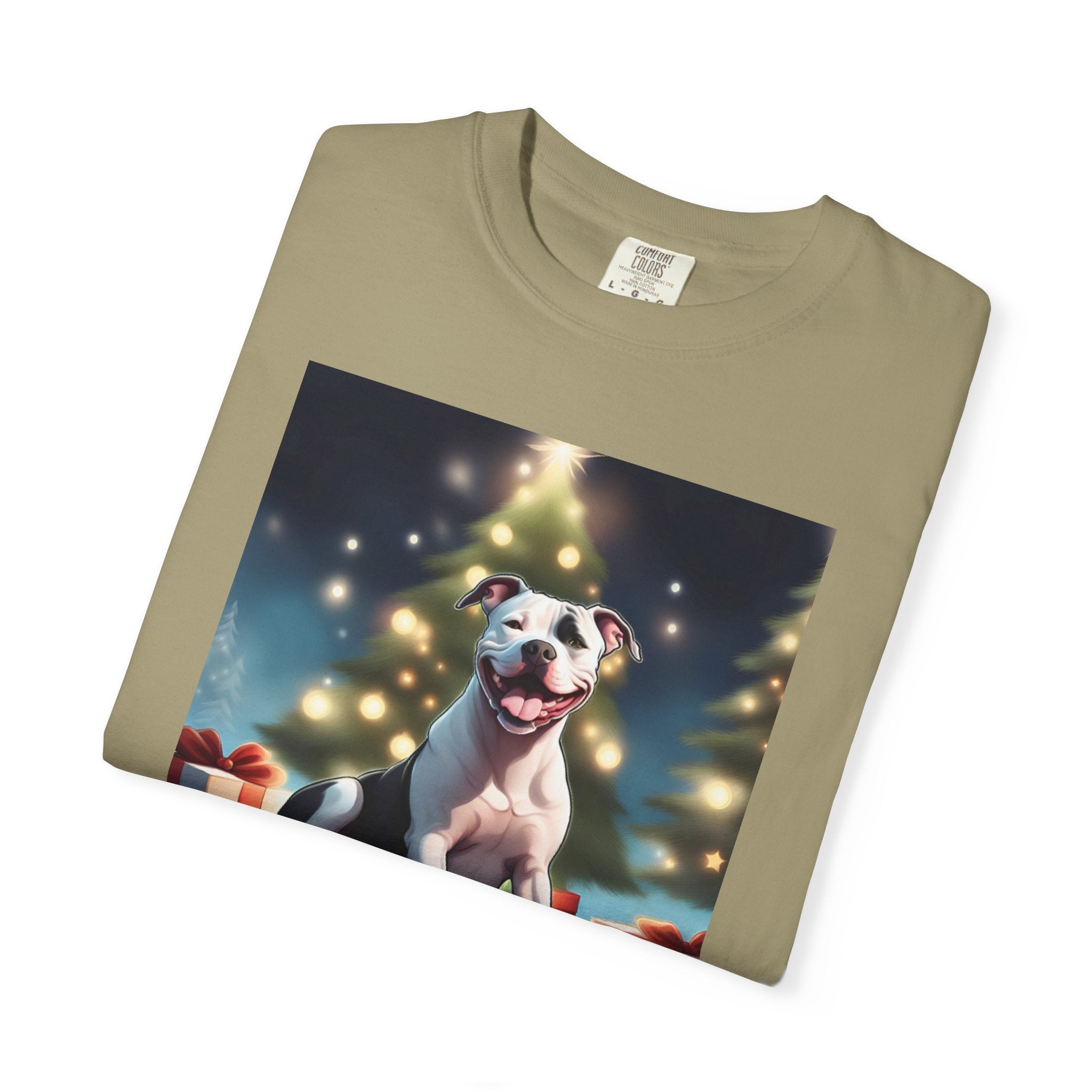 Pit Bull Holiday Unisex Garment-Dyed T-shirt