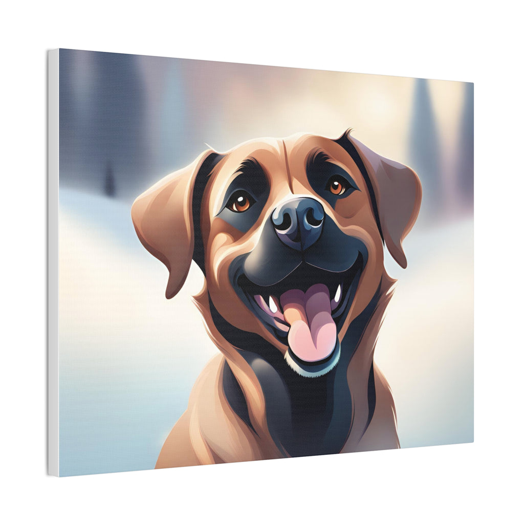 Black Mouth Cur Canvas Stretched, 0.75"