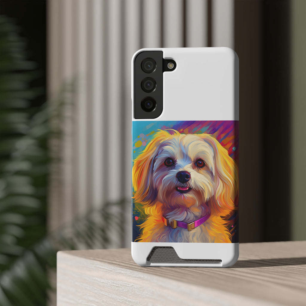 Havanese Phone Case with Card Holder
