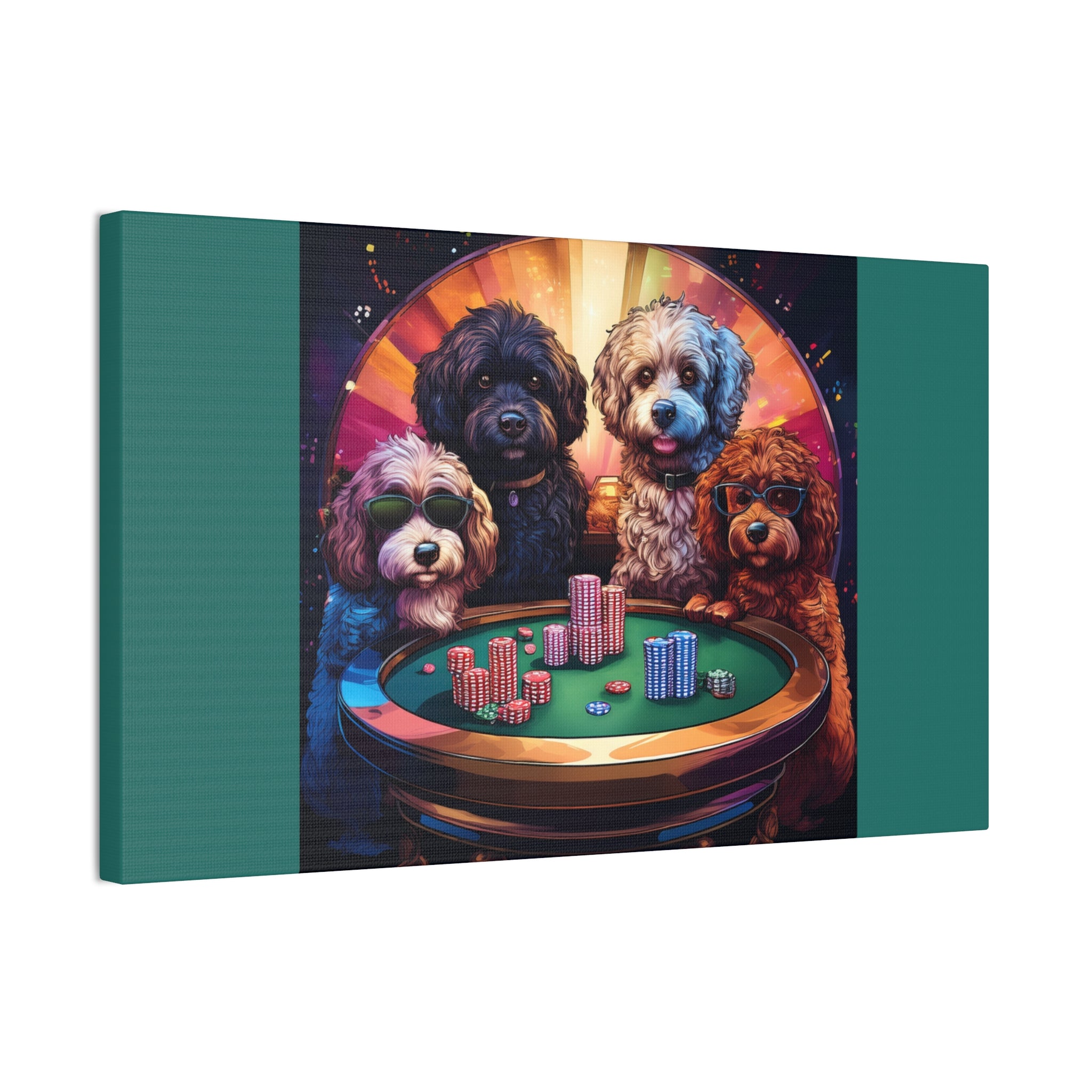 Doodle Poker Game Canvas Painting