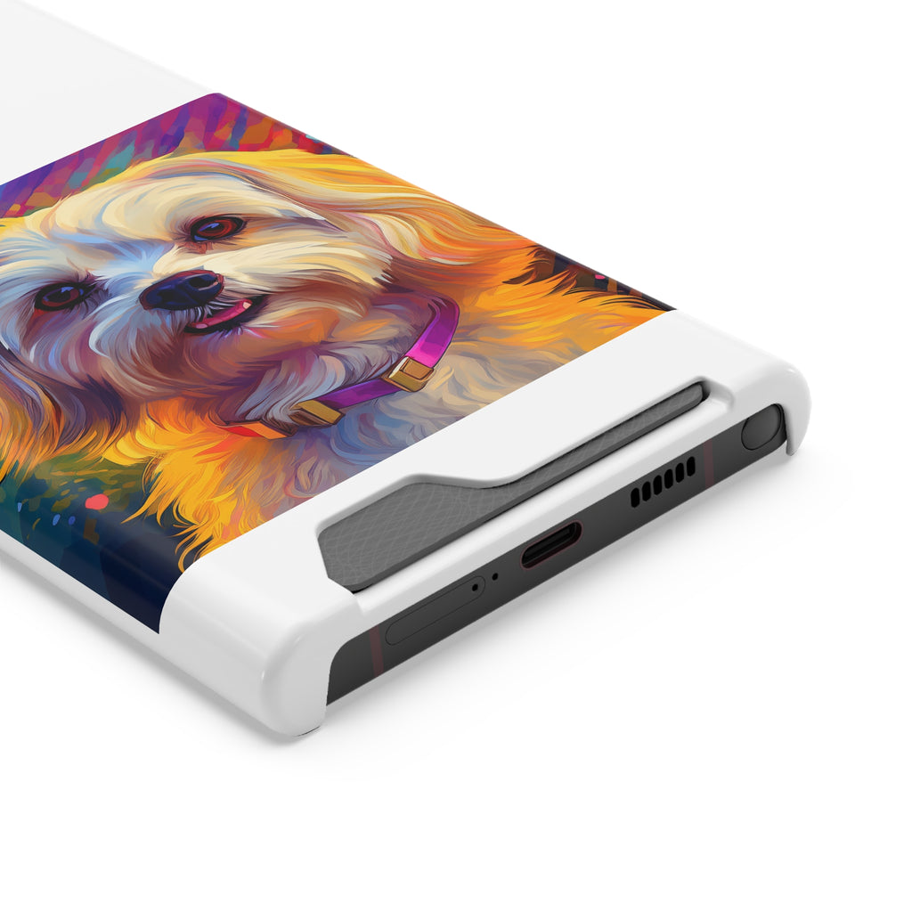 Havanese Phone Case with Card Holder