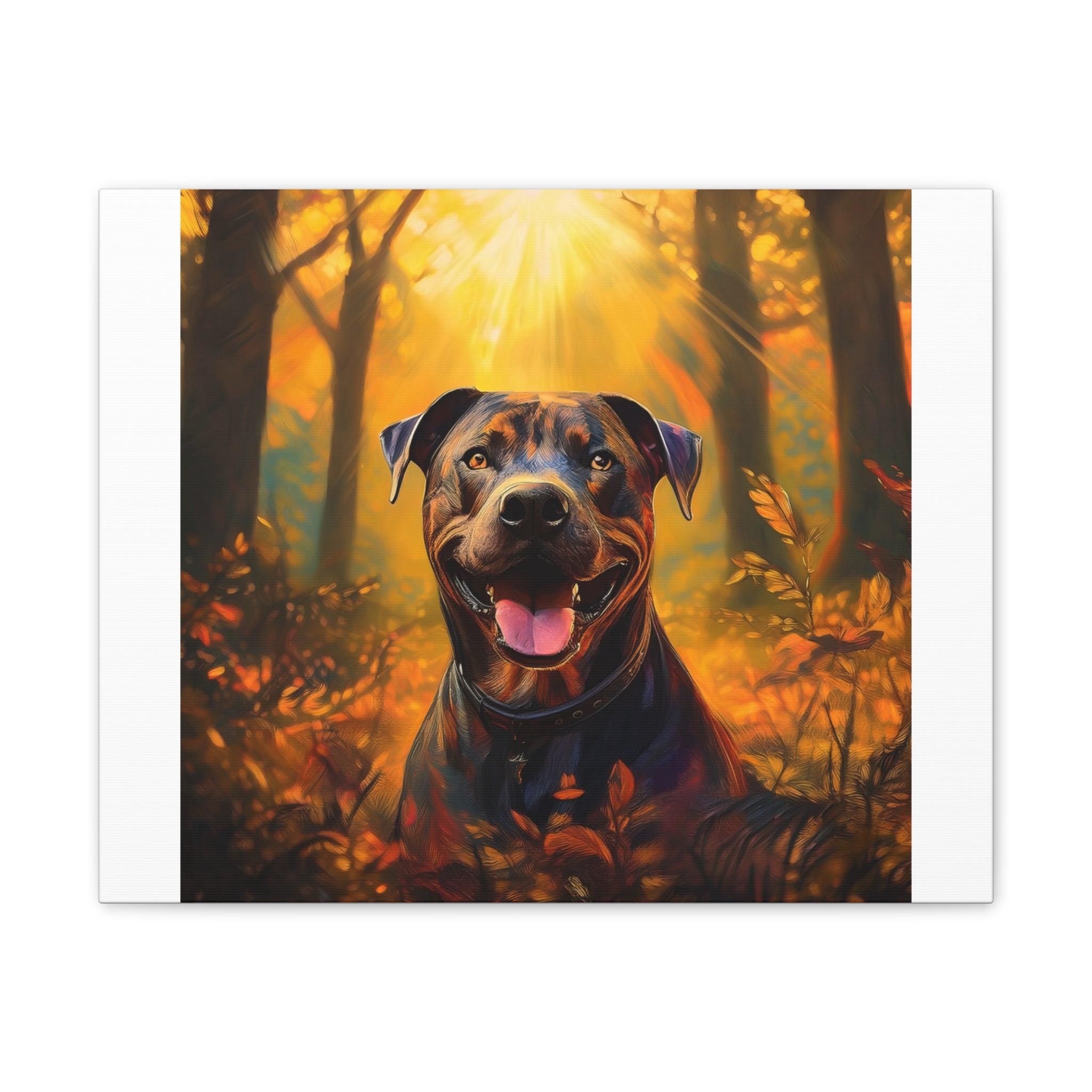 Pit Bull Brindle Autumn Stretched, 0.75"
