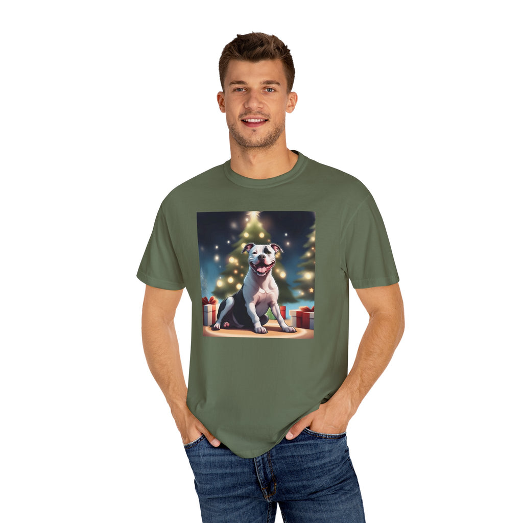 Pit Bull Holiday Unisex Garment-Dyed T-shirt
