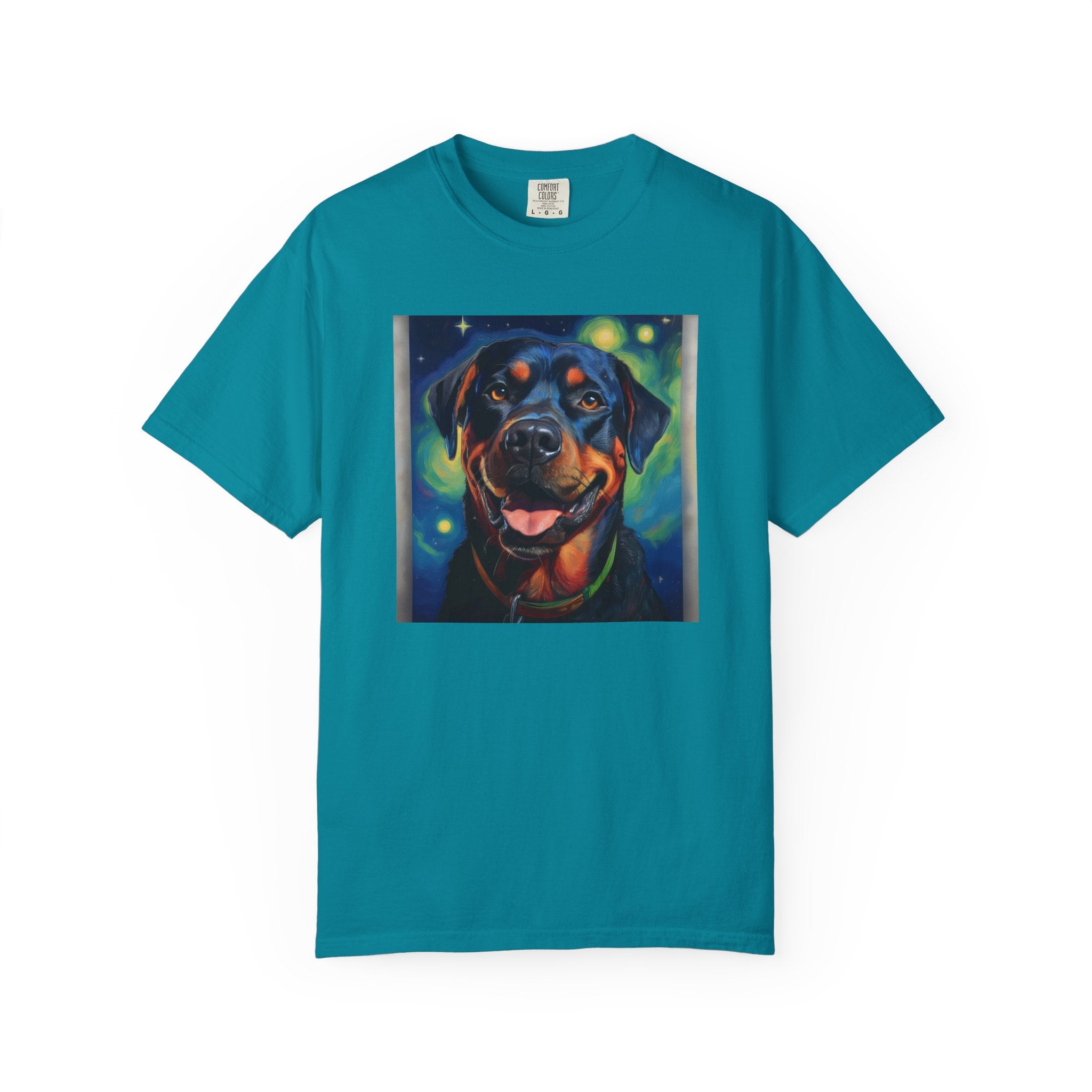Rottweiler Stary Night Unisex Garment-Dyed T-shirt