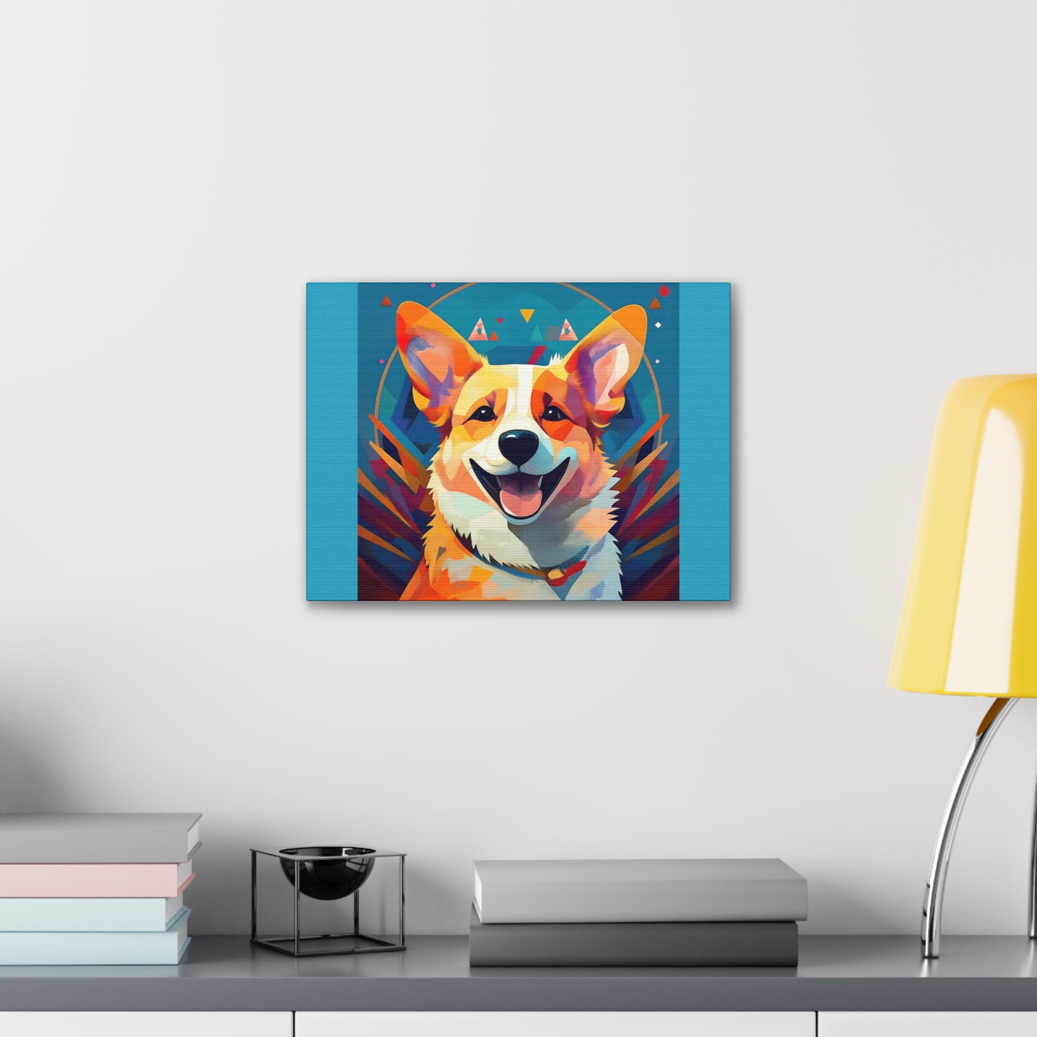 Corgi Canvas Painting