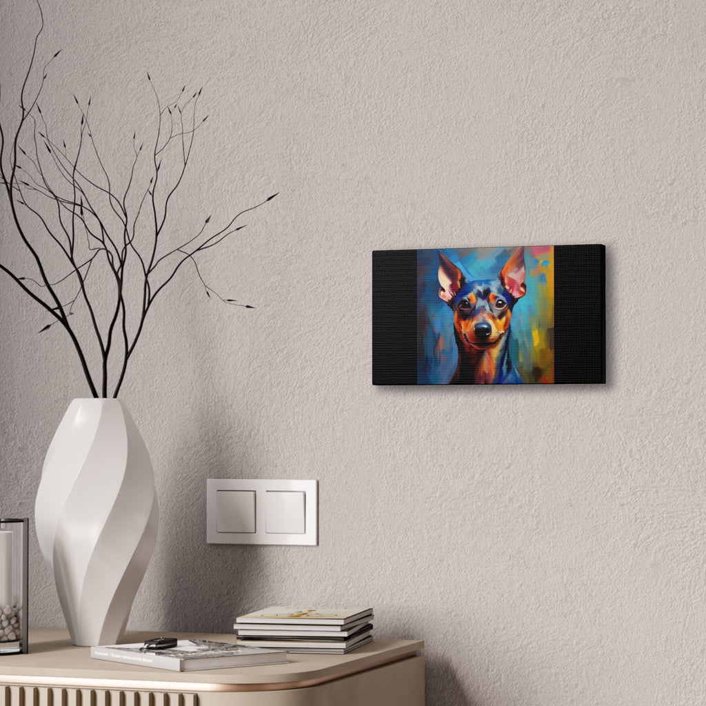 Miniature Pinscher Canvas Stretched, 0.75"