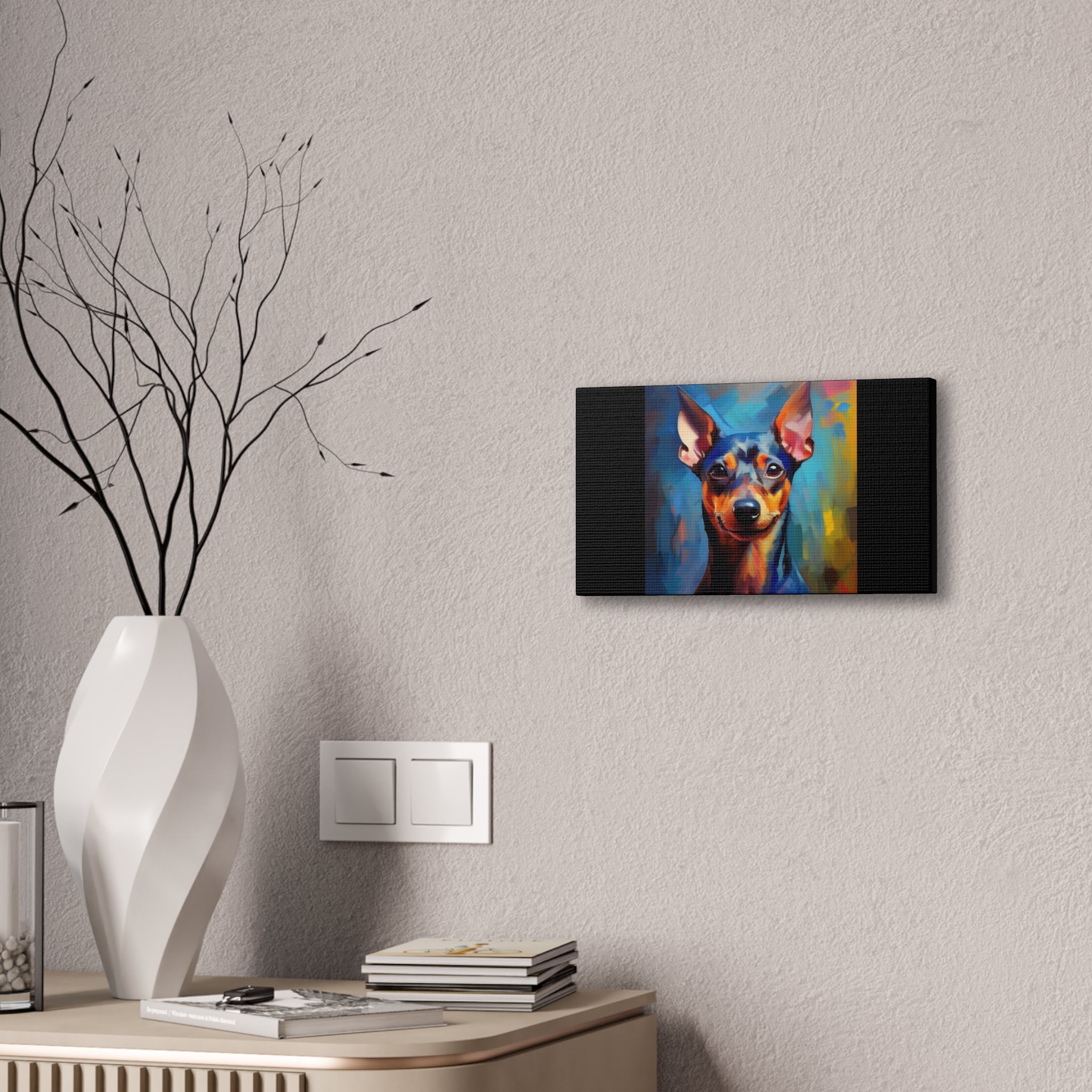 Miniature Pinscher Canvas Stretched, 0.75"